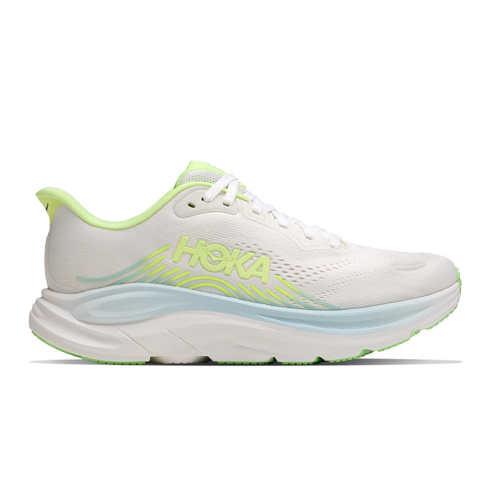 HOKA Clifton 11 Women's Running Shoes - Frost/Neon Yuzu