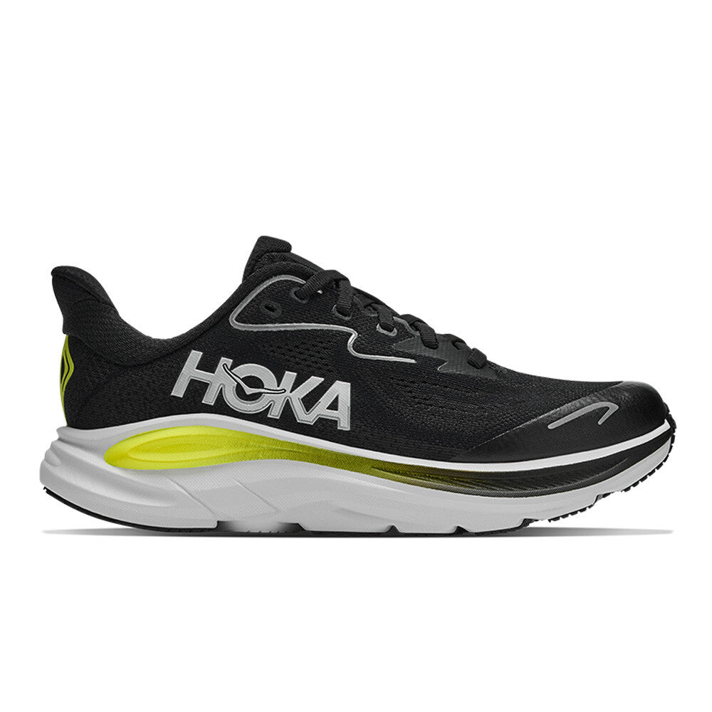 HOKA Junior Clifton 10 Running Shoes - Black/Yellow (HOK3692)