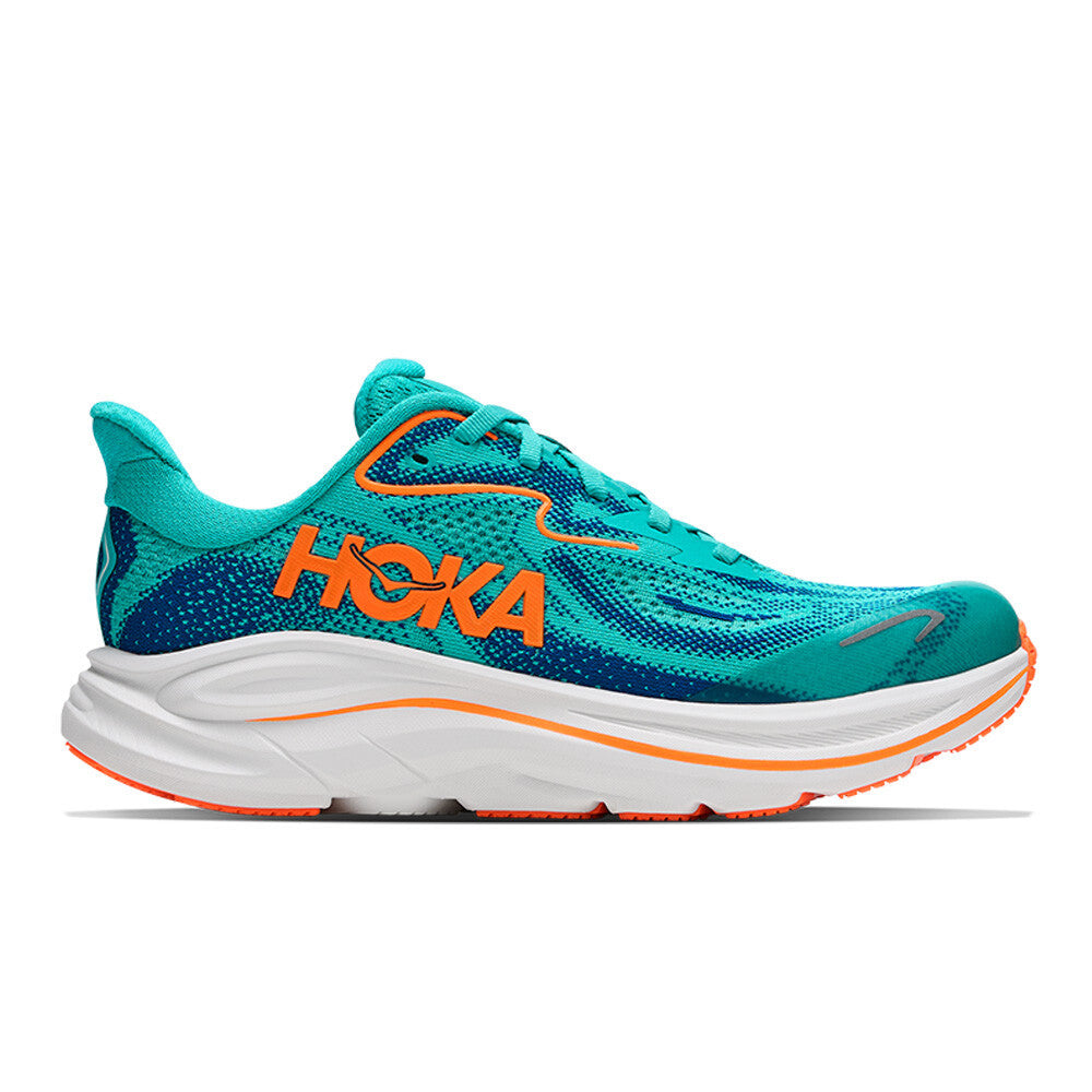 HOKA Junior Clifton 10 Running Shoes - Blue/Yellow
