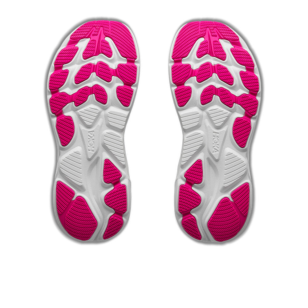 HOKA Junior Clifton 10 Running Shoes - Overcast Neon/Dragon Fruit