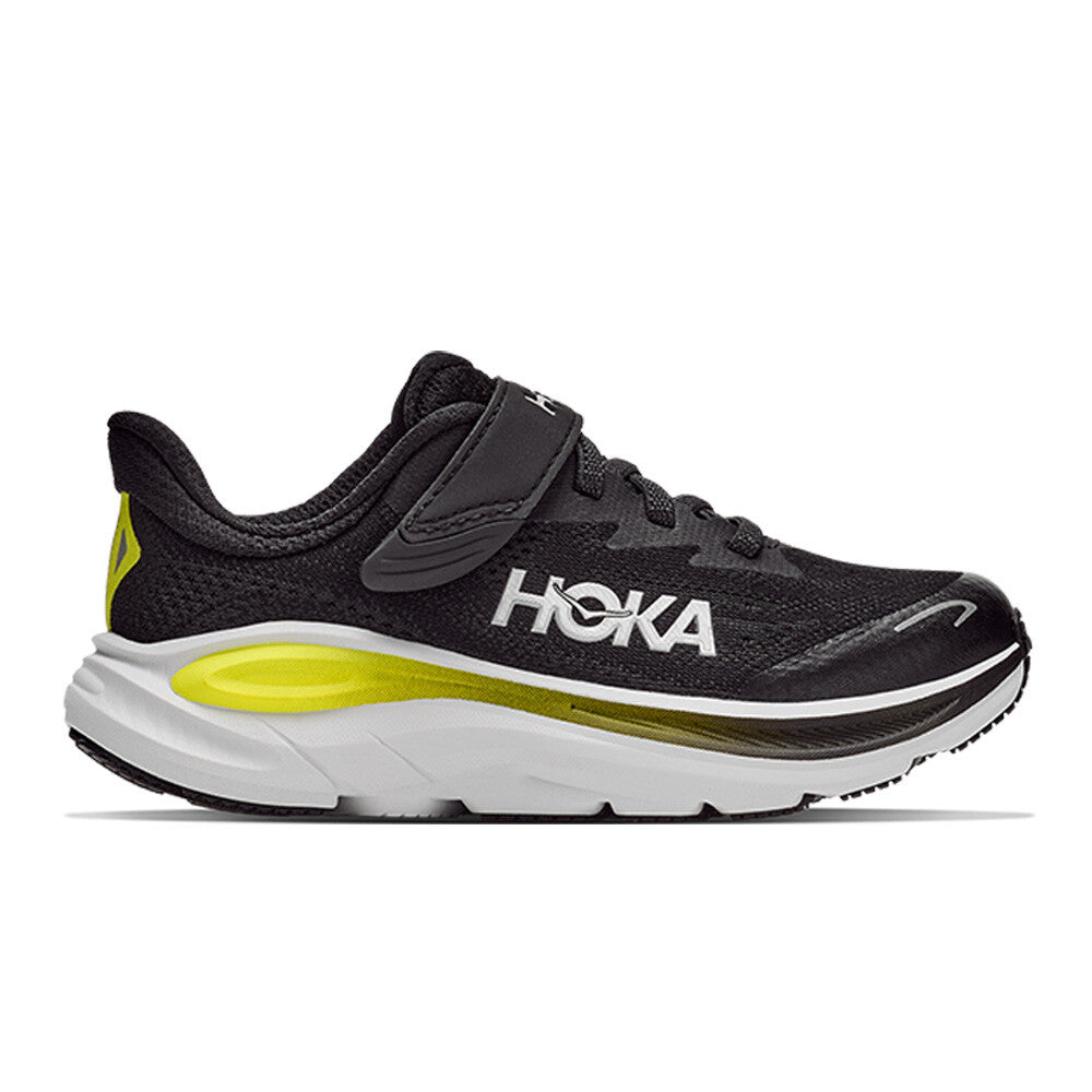 HOKA Junior Clifton 10 Running Shoes - Black/Yellow