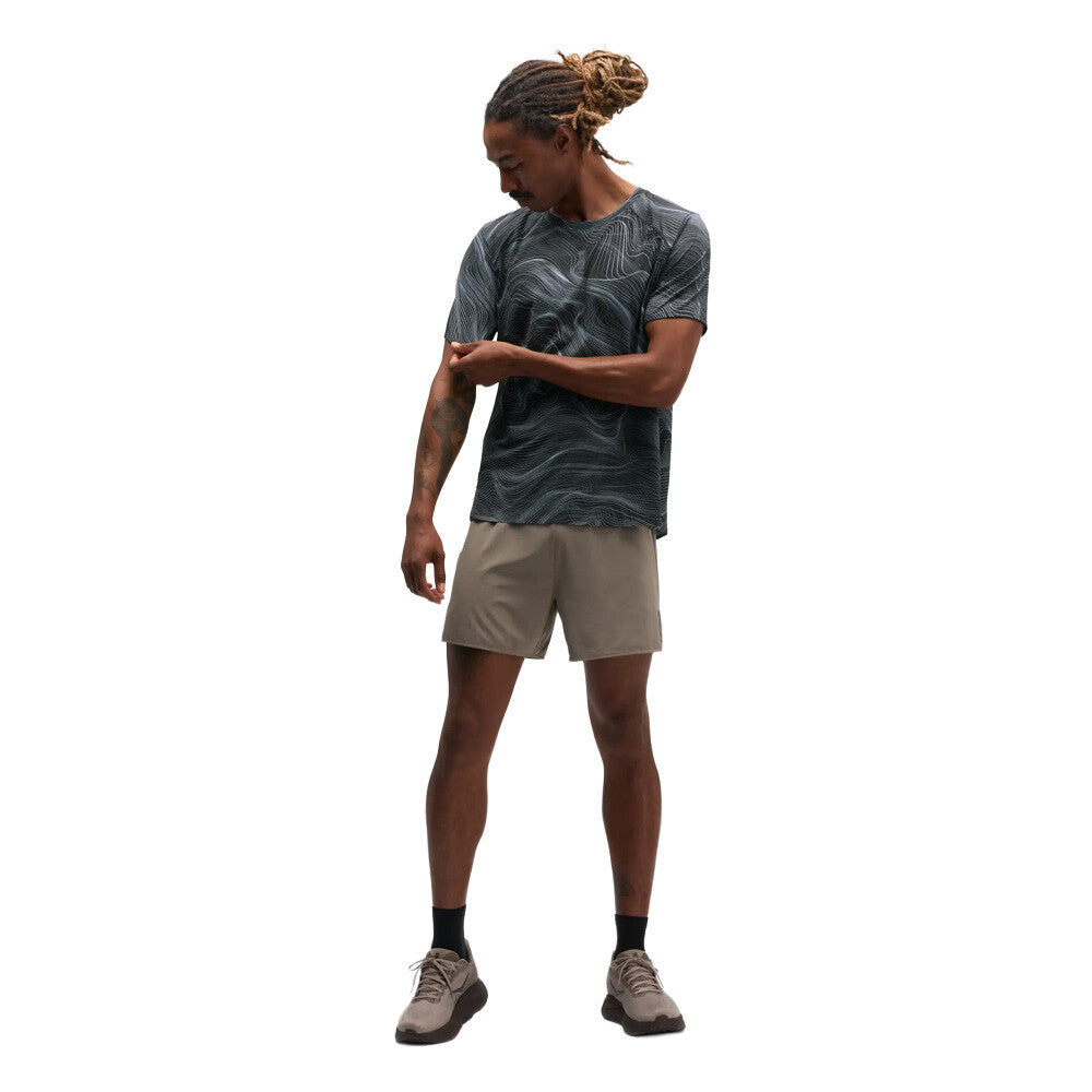 HOKA EveryRun Men's T-Shirt - Black/White Print