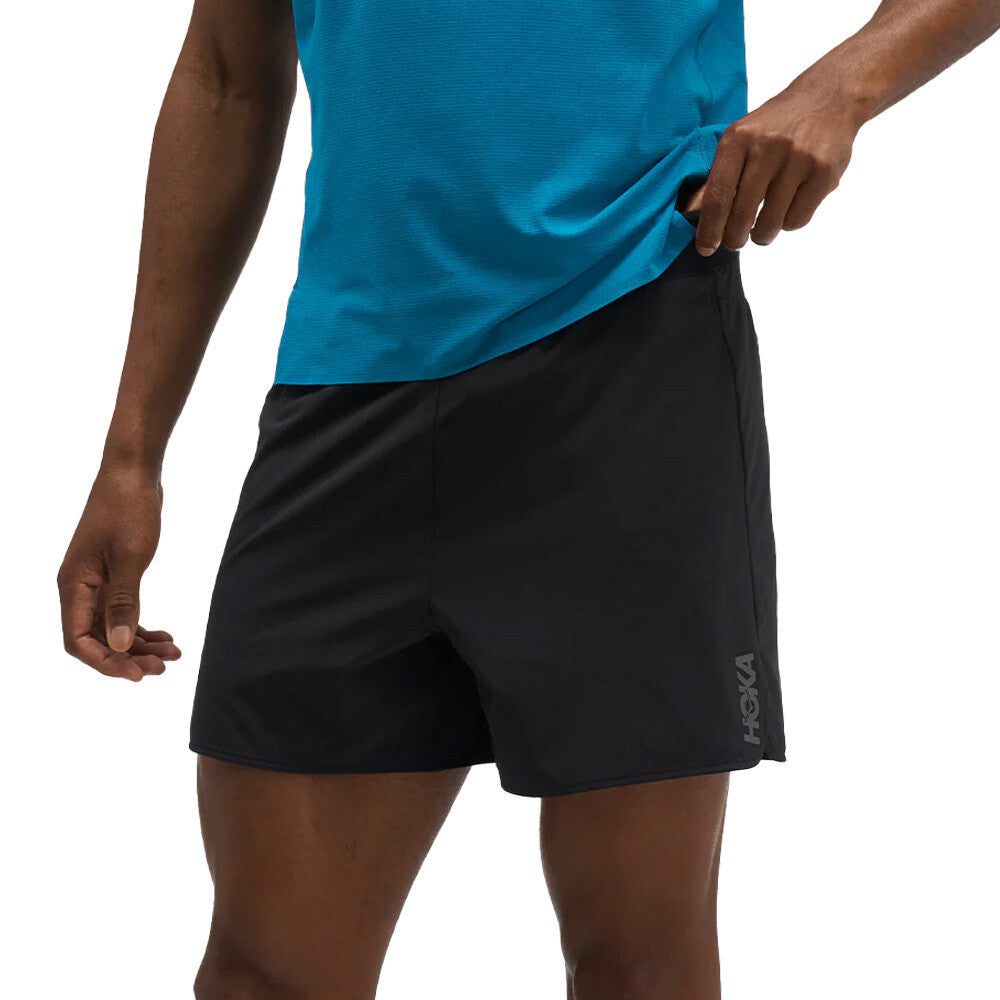 HOKA Glide 5 Inch Brief-Lined Men's Running Shorts - Black