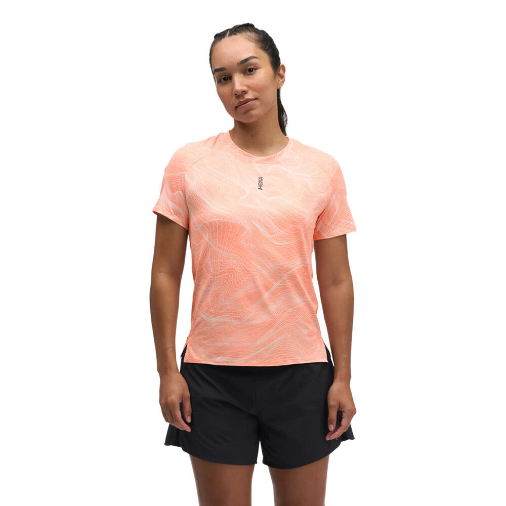 HOKA EveryRun Women's T-Shirt - Sunstone Prt