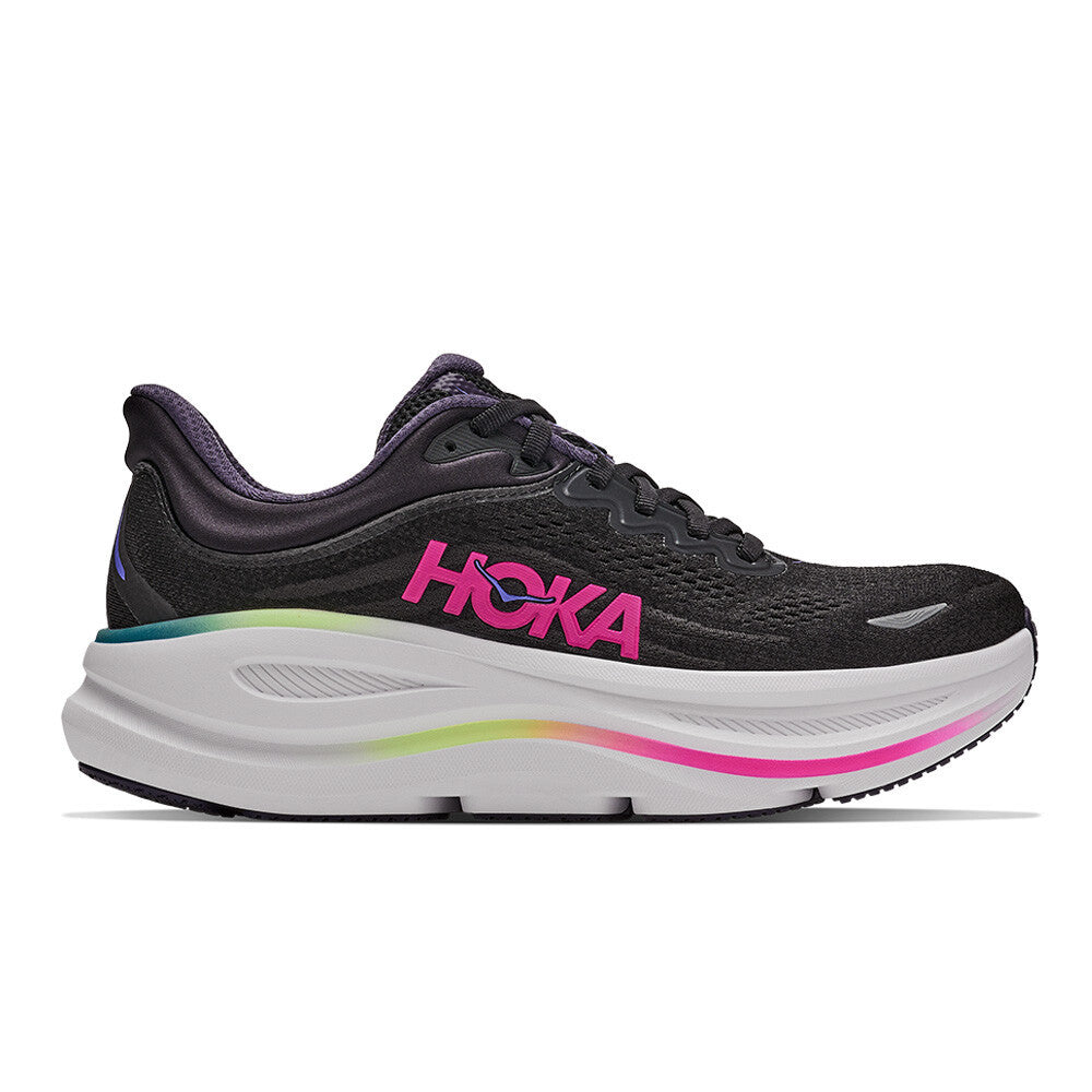 HOKA Bondi 9 Women's Running Shoes - Black/Navy
