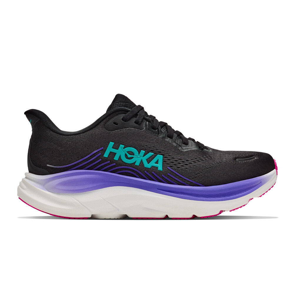 HOKA Clifton 11 Women's Running Shoes - Black/Neon Nebula