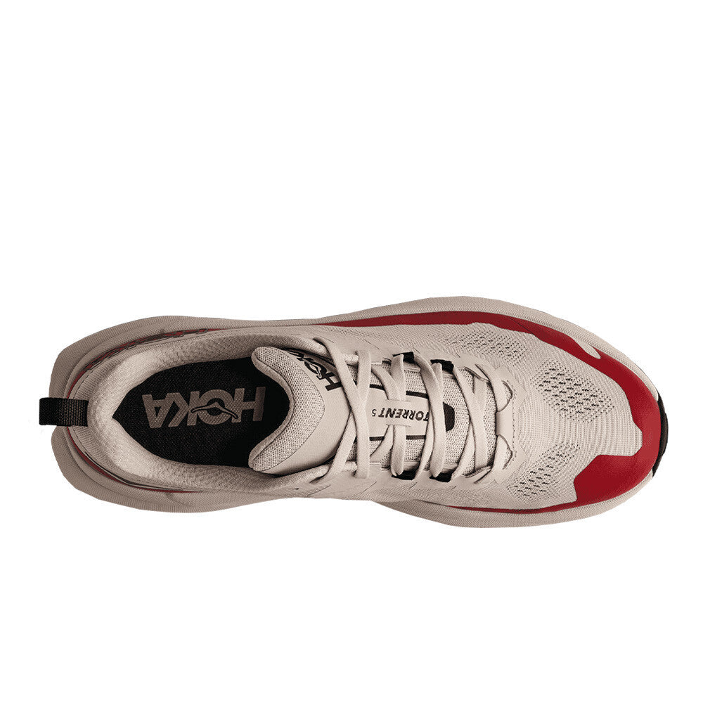 HOKA Torrent 5 Men's Trail Running Shoes - River Rock Grey/Red Agate