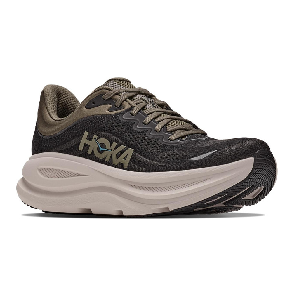 HOKA Bondi 9 Men's Running Shoes - Black/River Rock