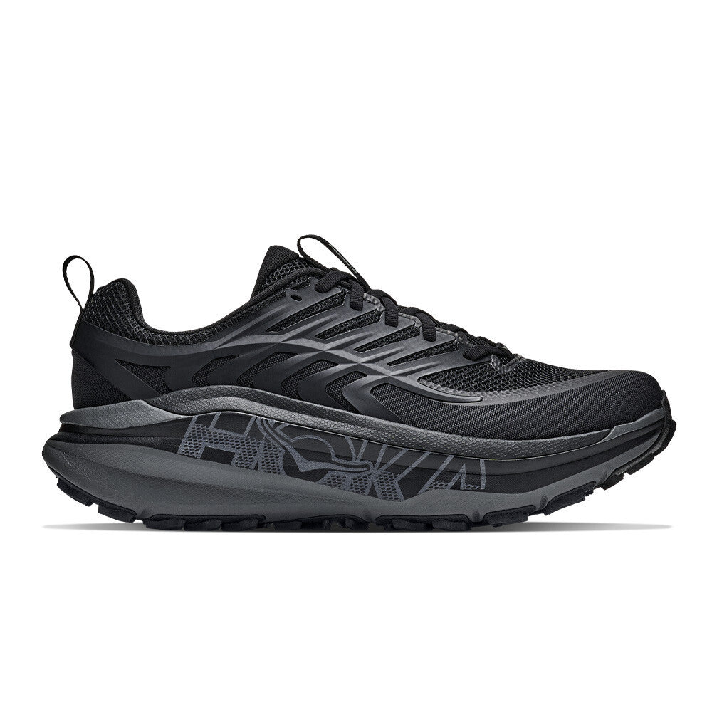 HOKA Stinson 8 Men's Trail Running Shoes - Black/Outer Orbit