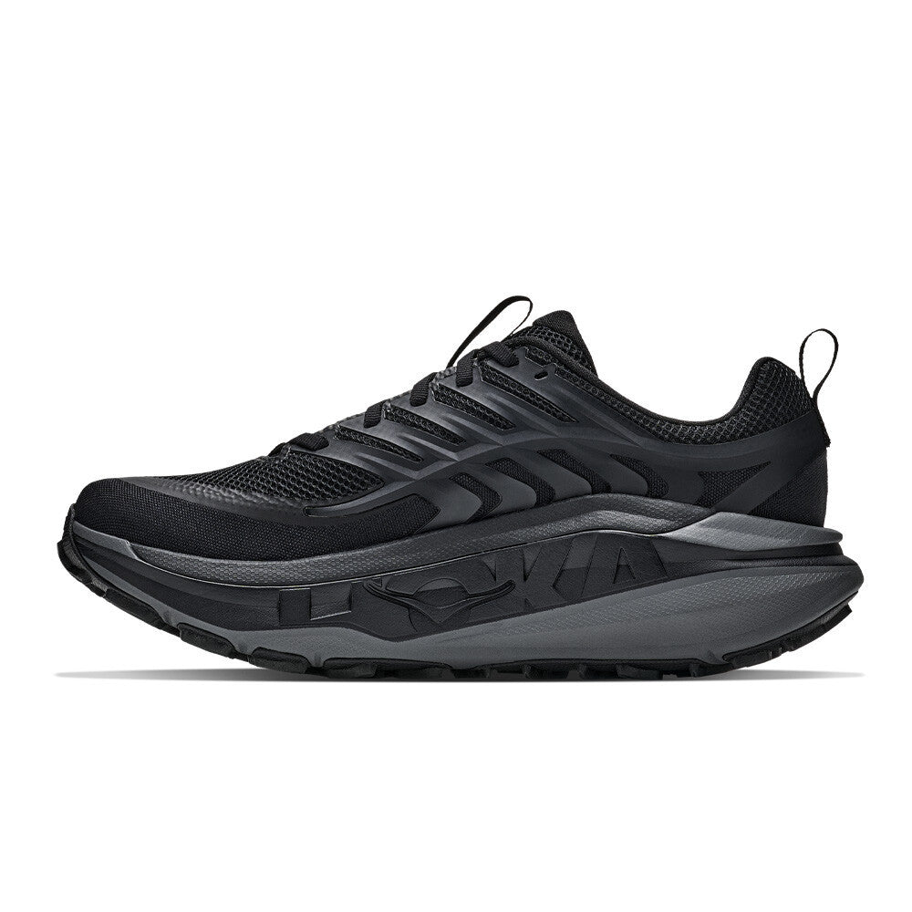 HOKA Stinson 8 Men's Trail Running Shoes - Black/Outer Orbit
