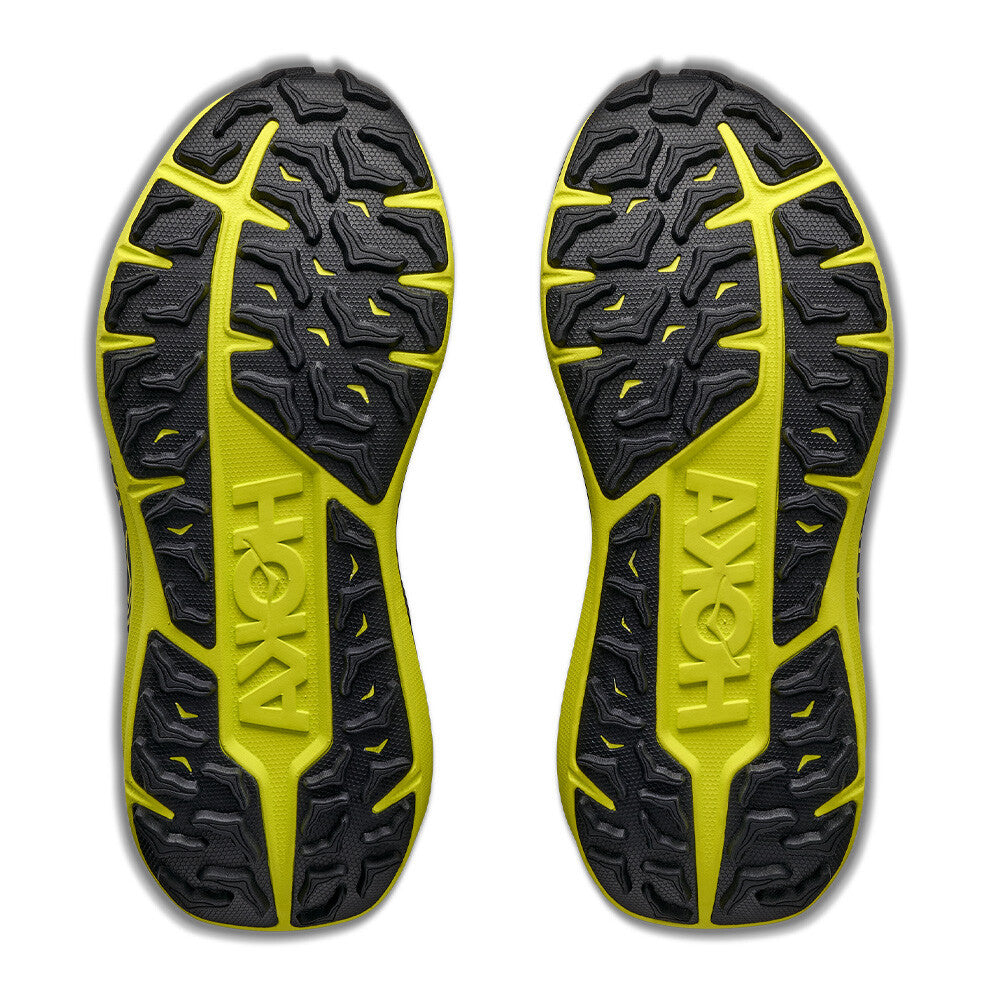 HOKA Stinson 8 Men's Trail Running Shoes - Black/Hoka Citrus