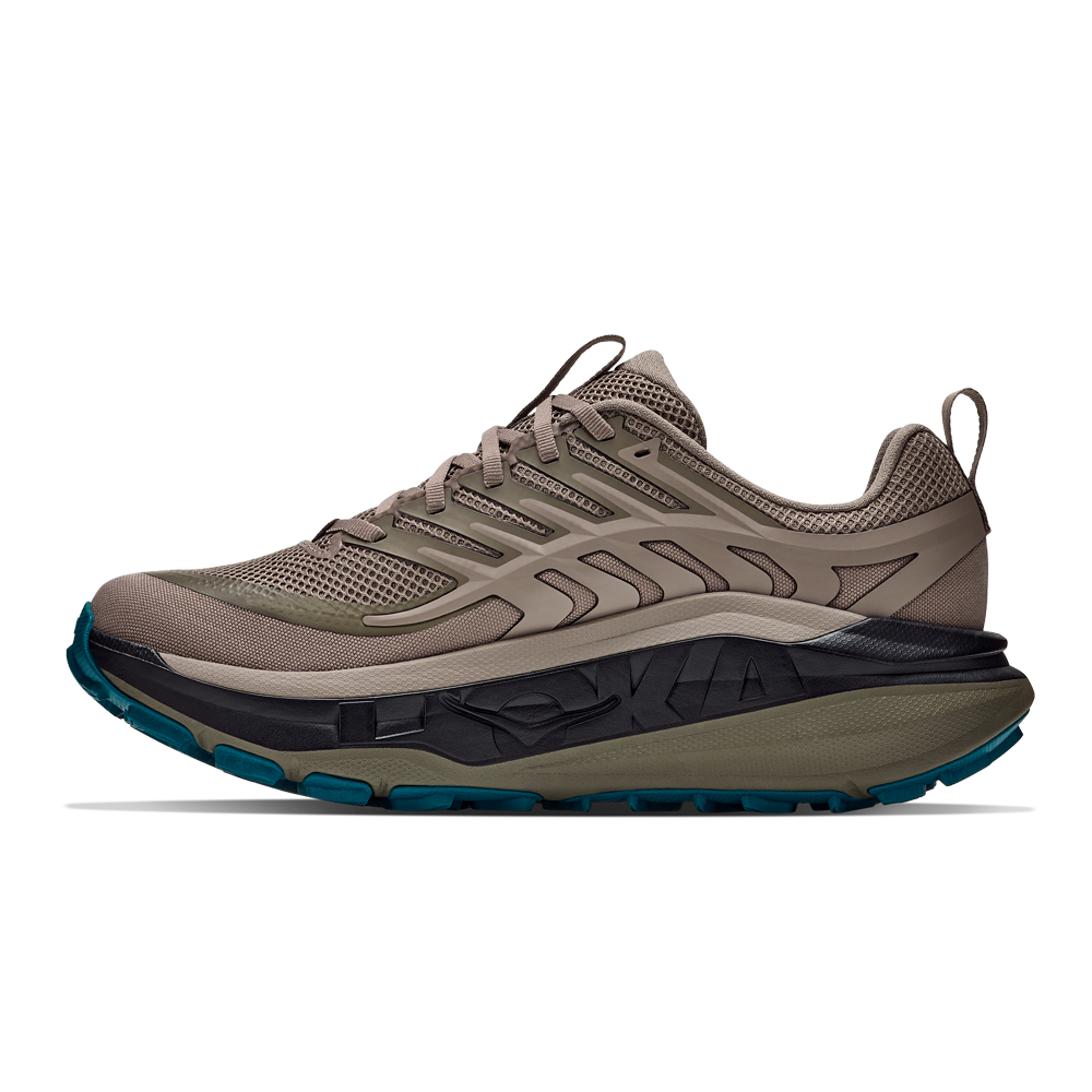 HOKA Stinson 8 Men's Trail Running Shoes - Pebble Grey/Antique Olive