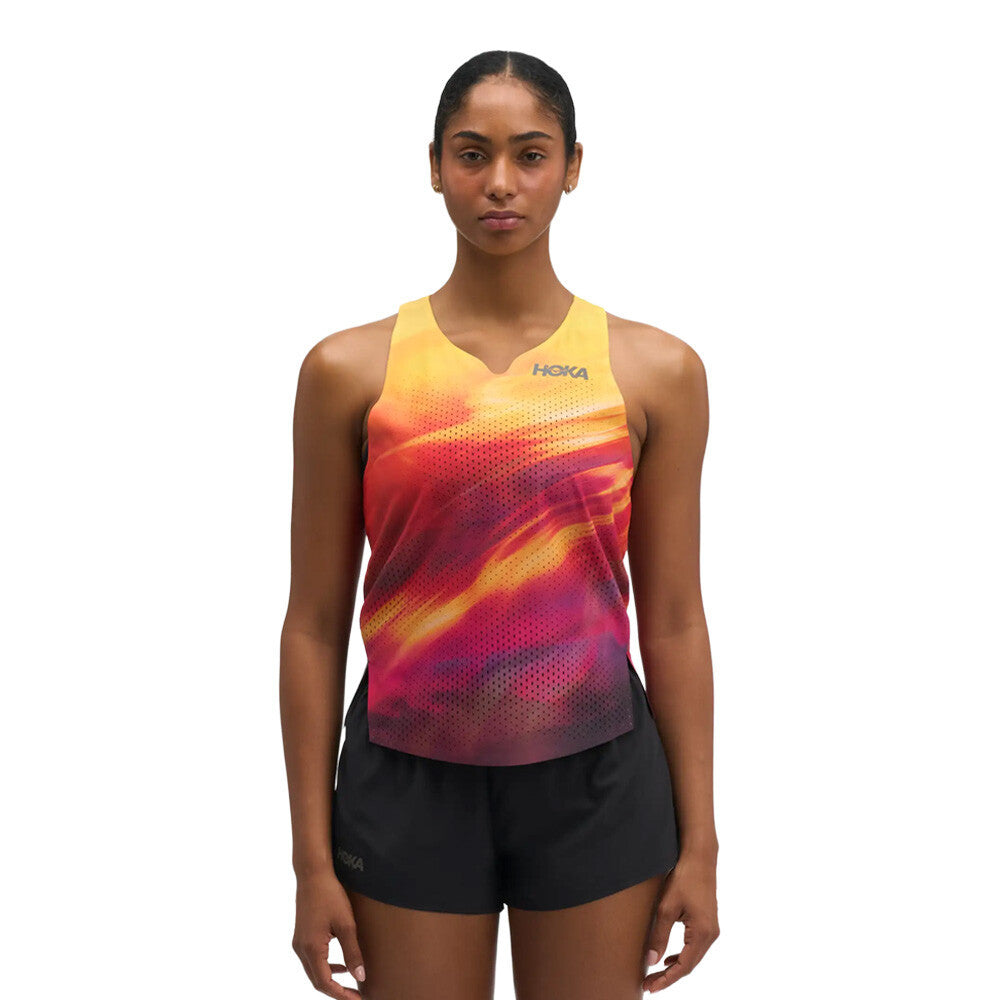 HOKA Race Day Women's Tank Top - Hoka Citrus Print (2)