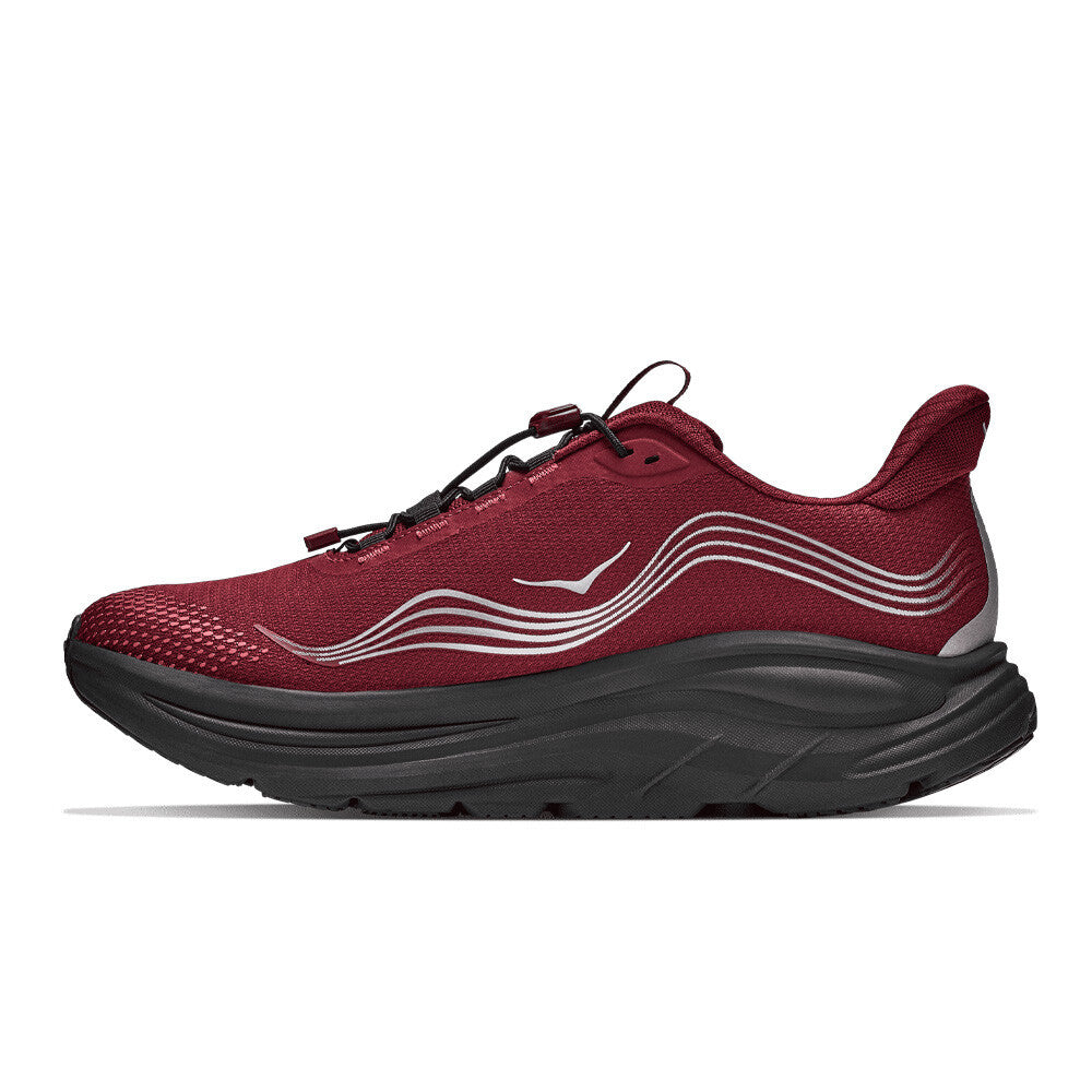 HOKA Clifton 11 GORE-TEX Men's Running Shoes - Varsity Burgundy/Carbon Black