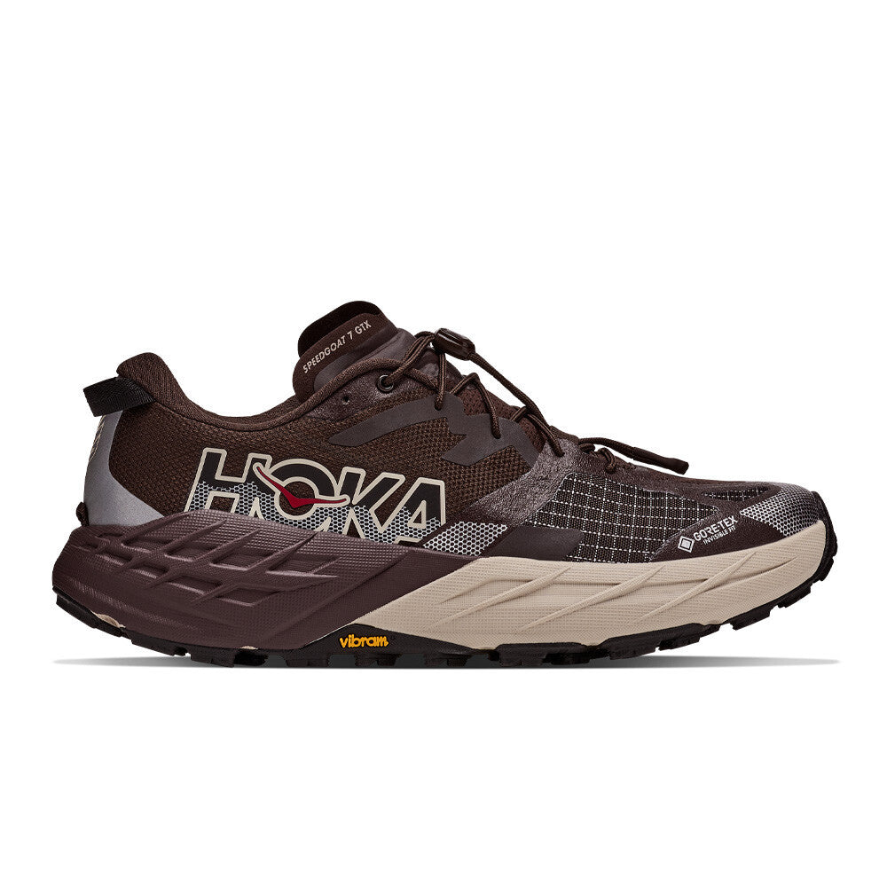 HOKA Speedgoat 7 GORE-TEX Men's Trail Running Shoes - Spiced Chocolate/River Rock Grey
