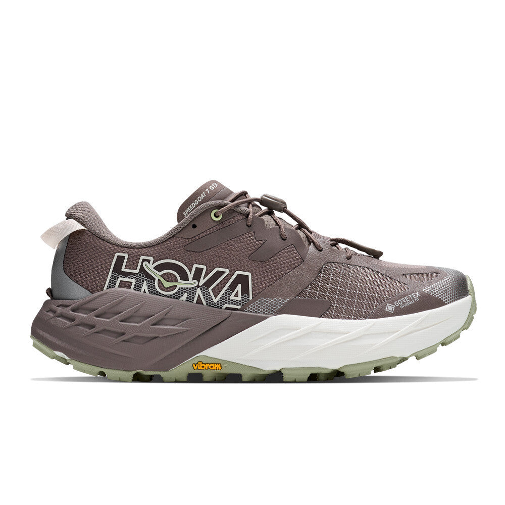 HOKA Speedgoat 7 GORE-TEX Women's Trail Running Shoes - Pebble Grey/Alabaster