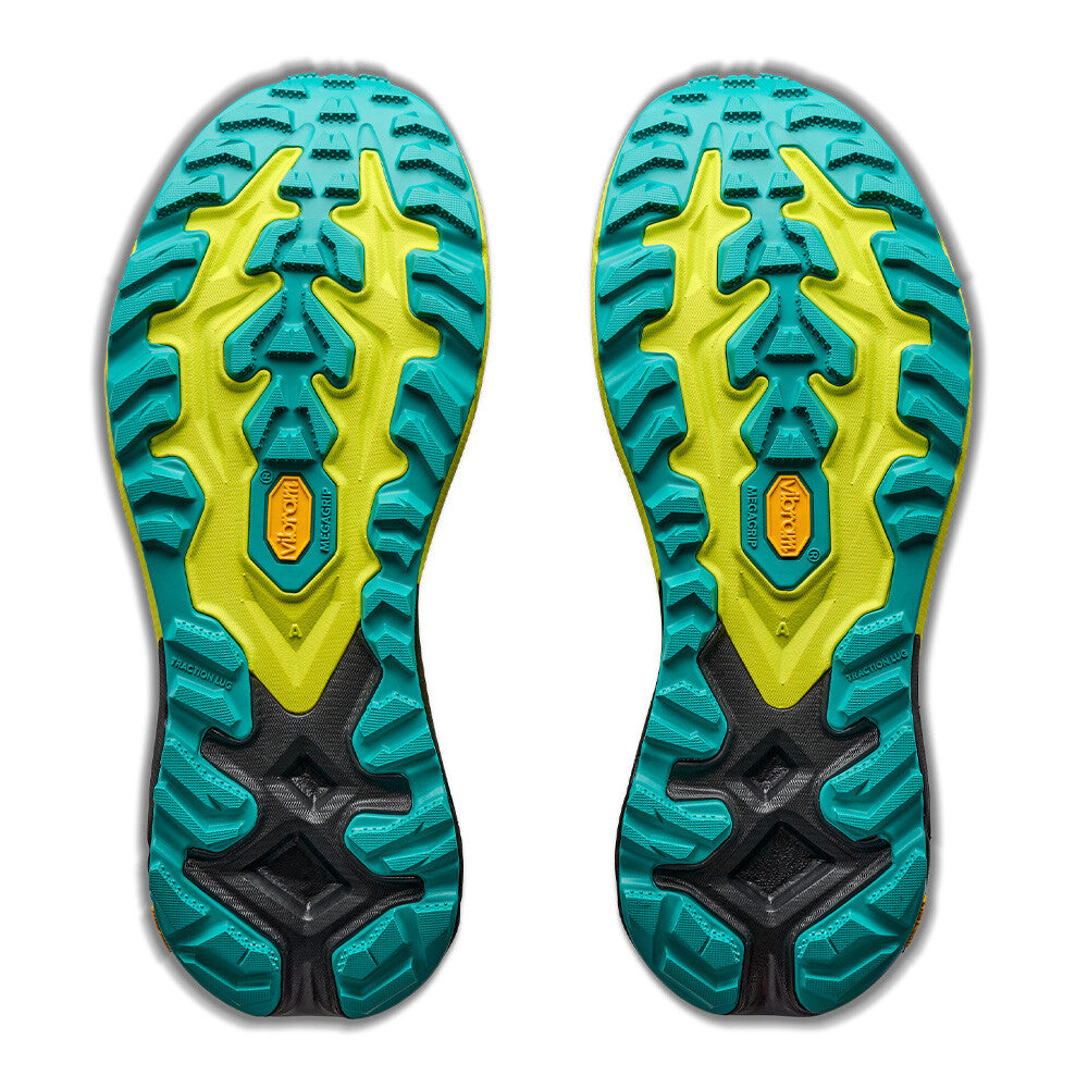 HOKA Mafate 5 Men's Trail Running Shoes - Black/Hoka Citrus