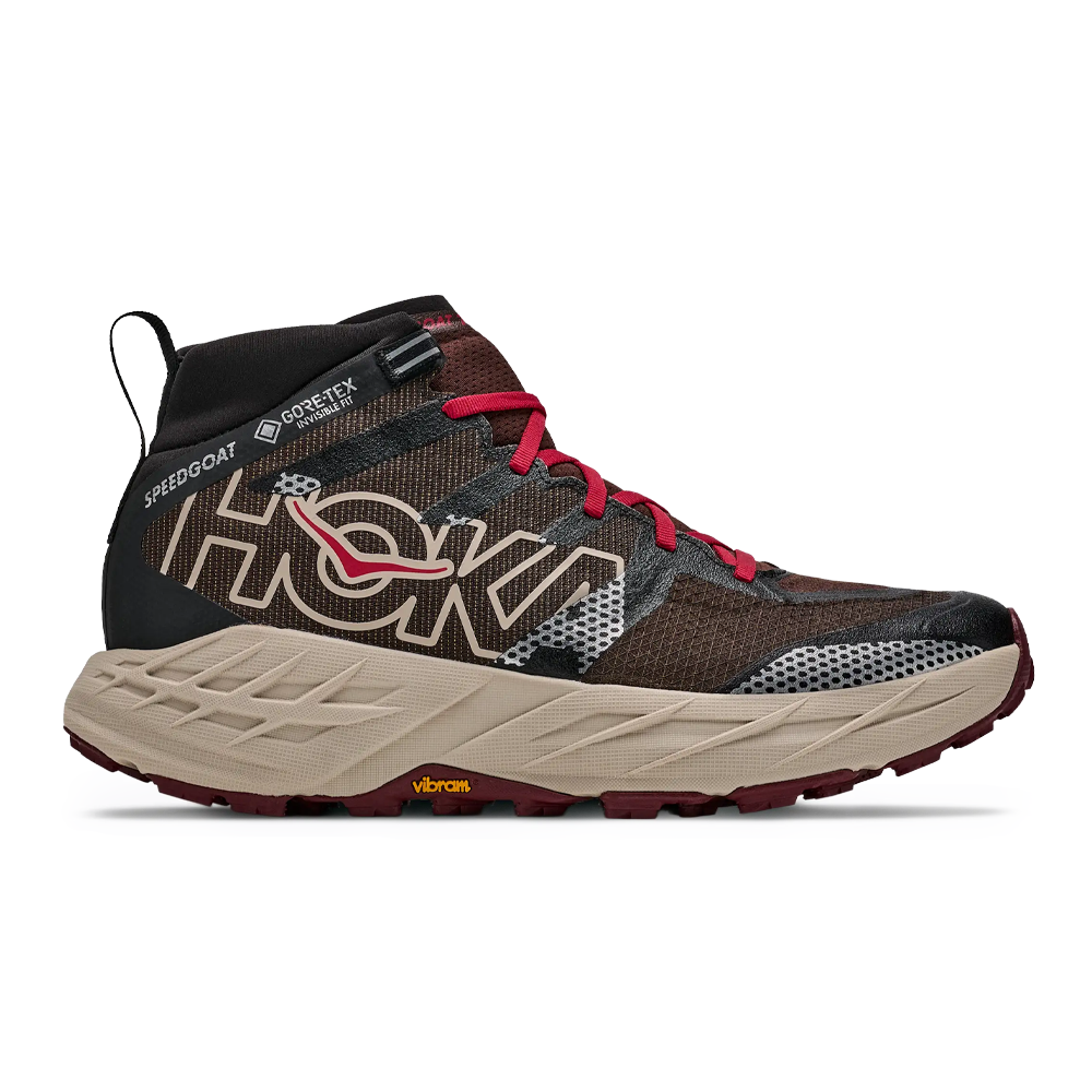 HOKA Speedgoat 7 Hike GORE-TEX Men's Hiking Shoes - Spiced Chocolate/River Rock Grey