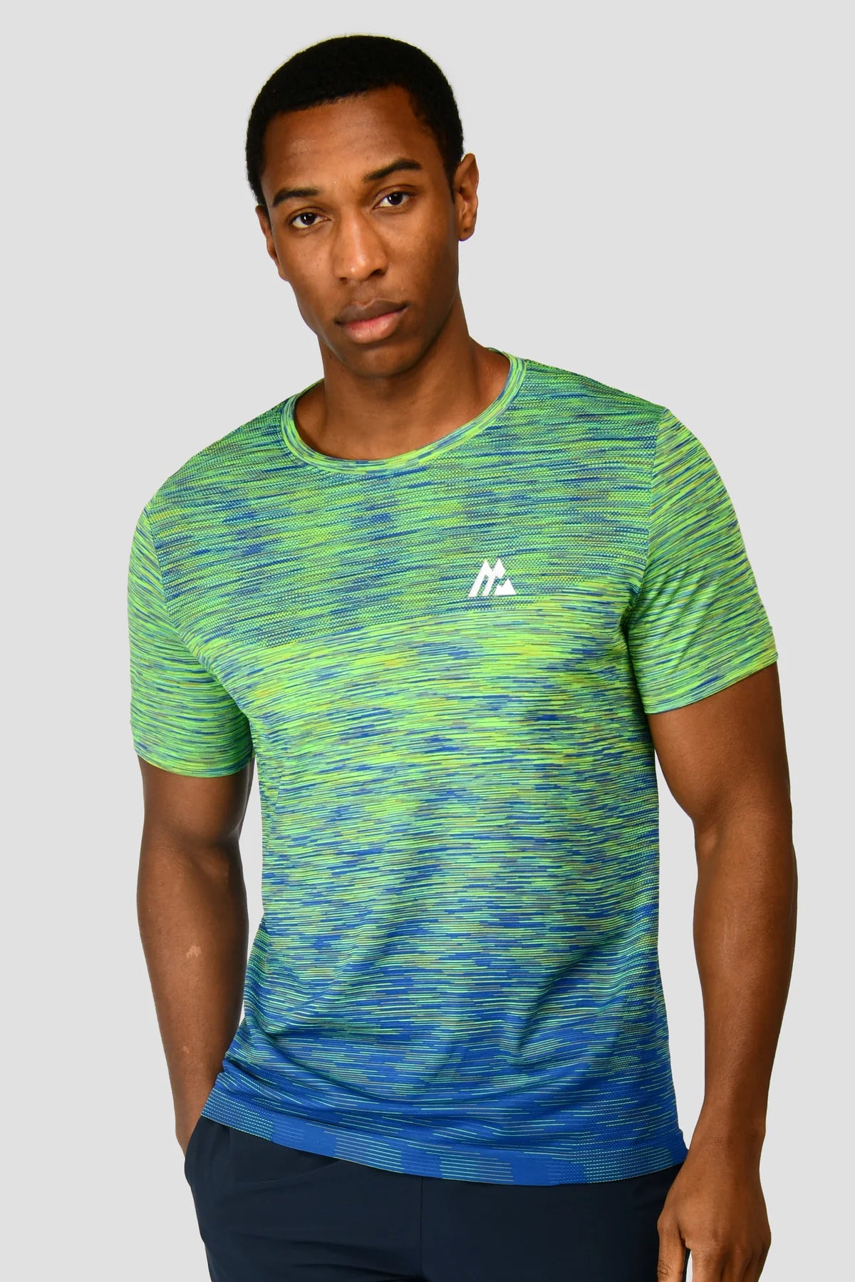 MONTIREX TRAIL SEAMLESS T SHIRT - OG NEON/COBALT BLUE