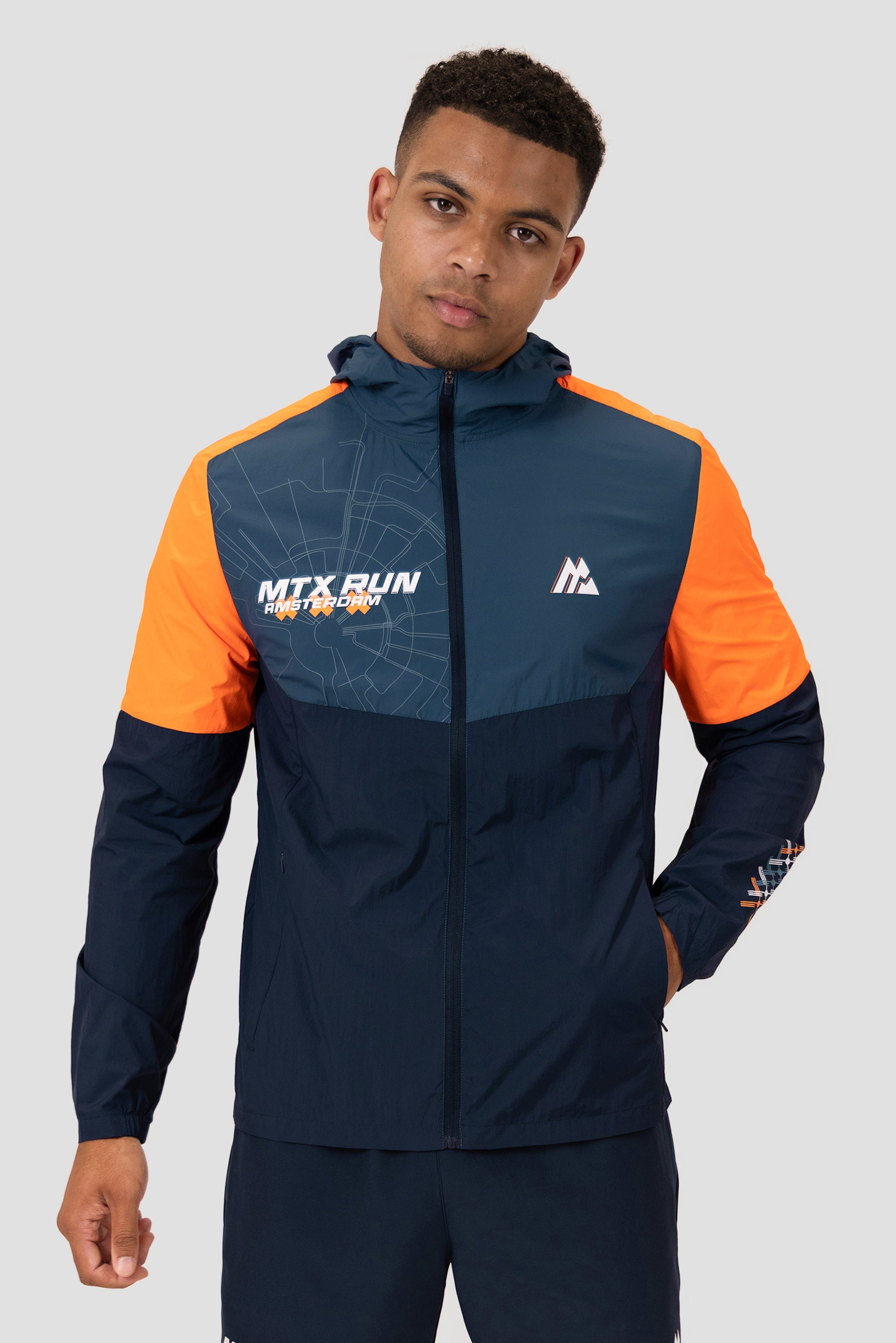 Montirex MTX Run City Amsterdam Jacket Blue, Orange