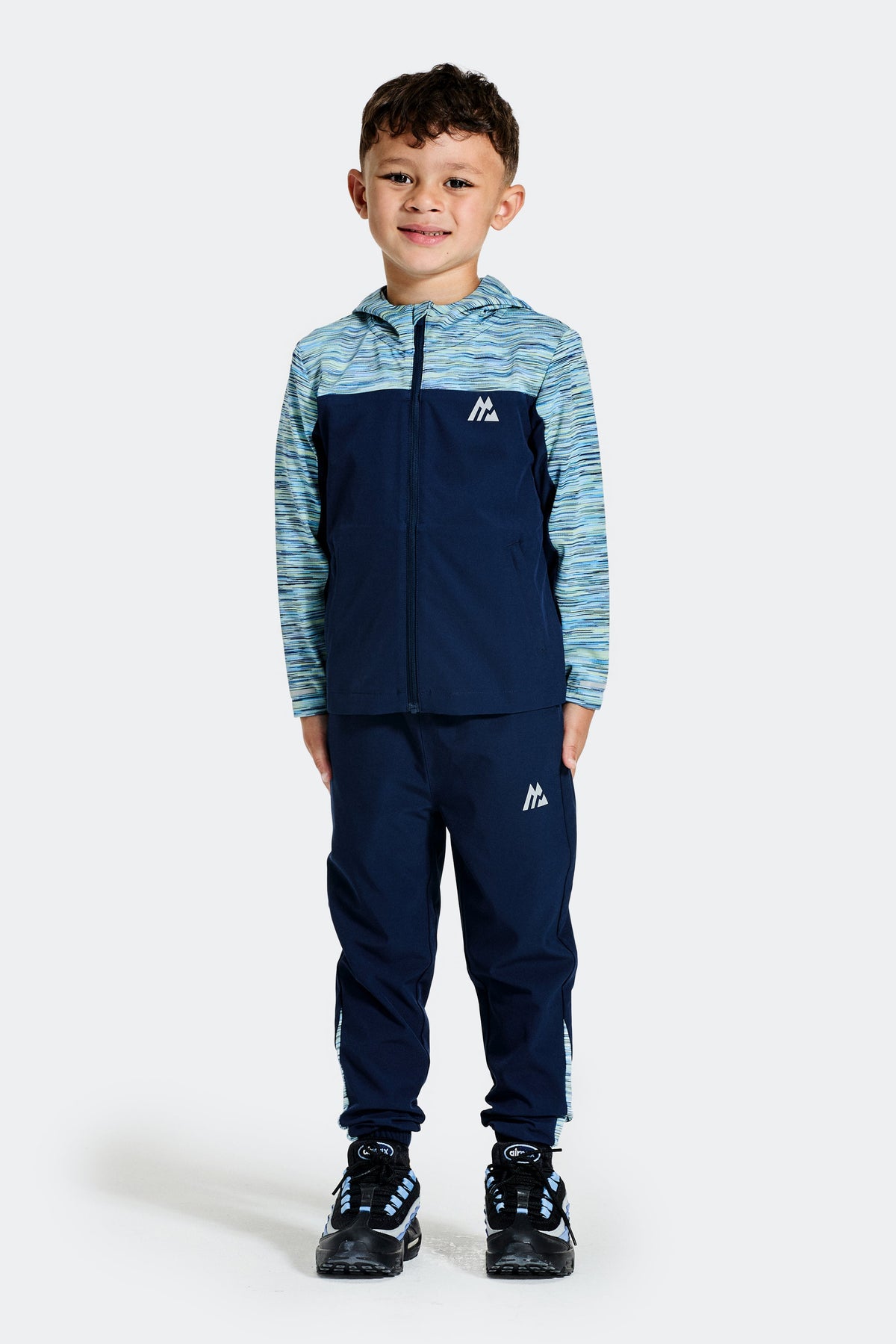 Montirex Infant Boys' Trail Windbreaker/Pant Set - Navy/Blue/Citrus
