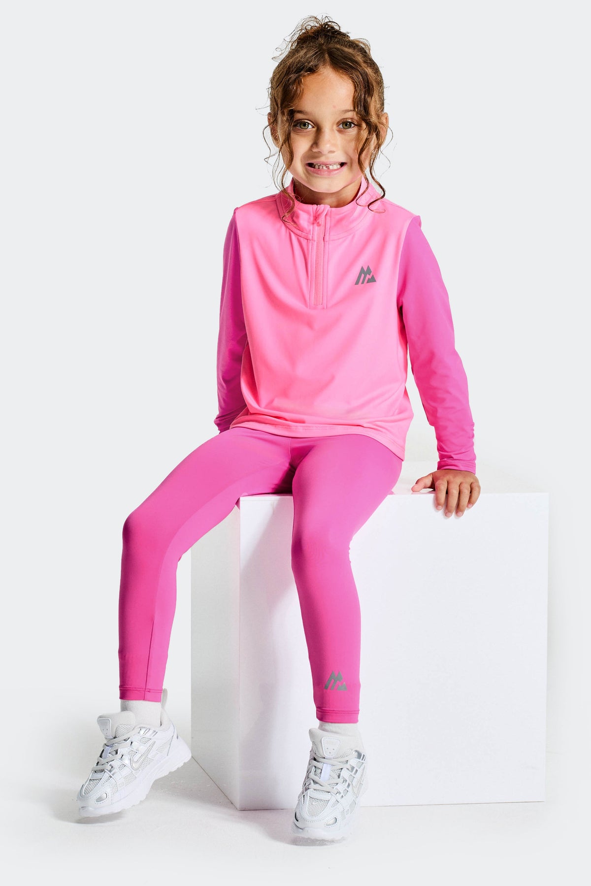 Montirex Infant Girls' Bounce 1/4 Zip/Legging Set - Fuchsia Candy Floss
