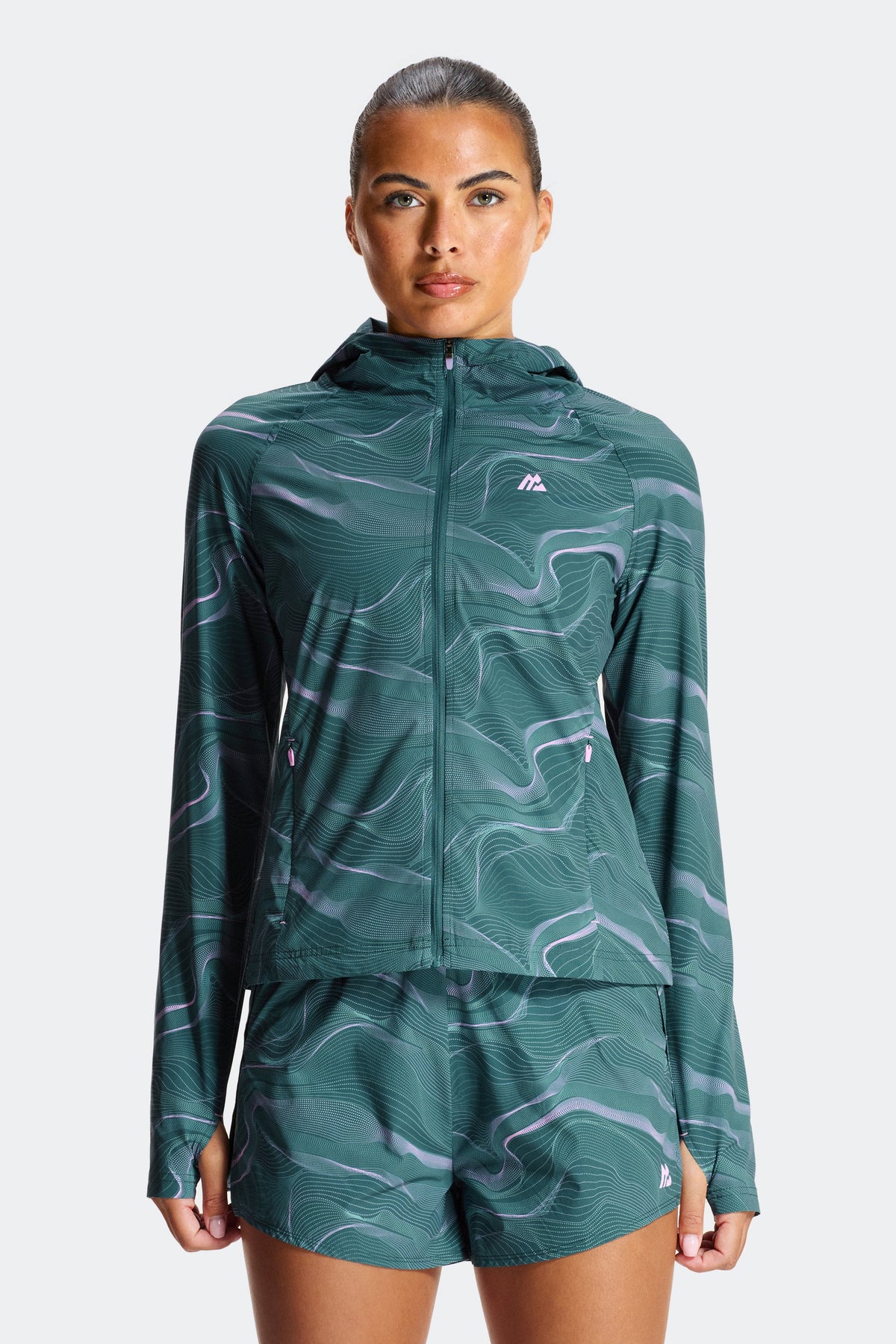 Montirex Women's Bora Windbreaker - Teal/Pink