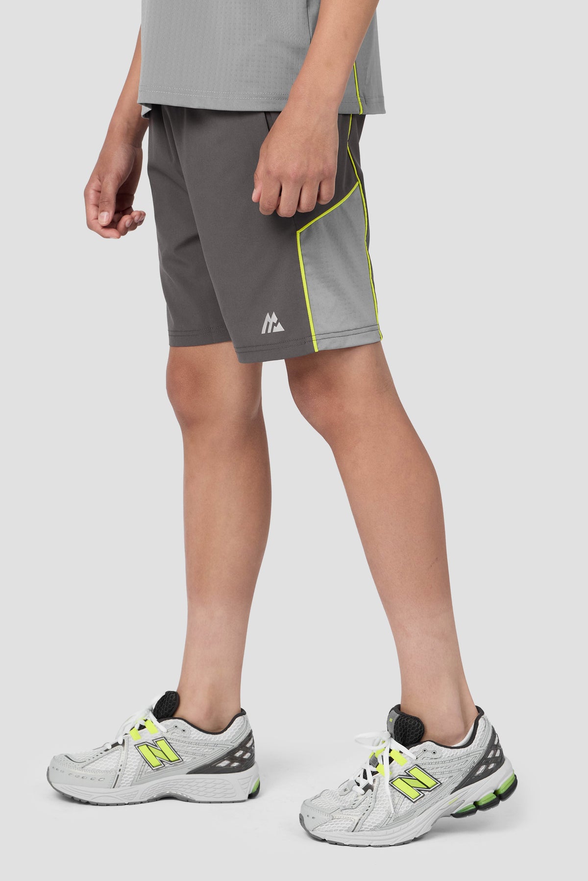 Montirex Junior Chroma Short - Cement Grey Platinum Grey Electric Lime