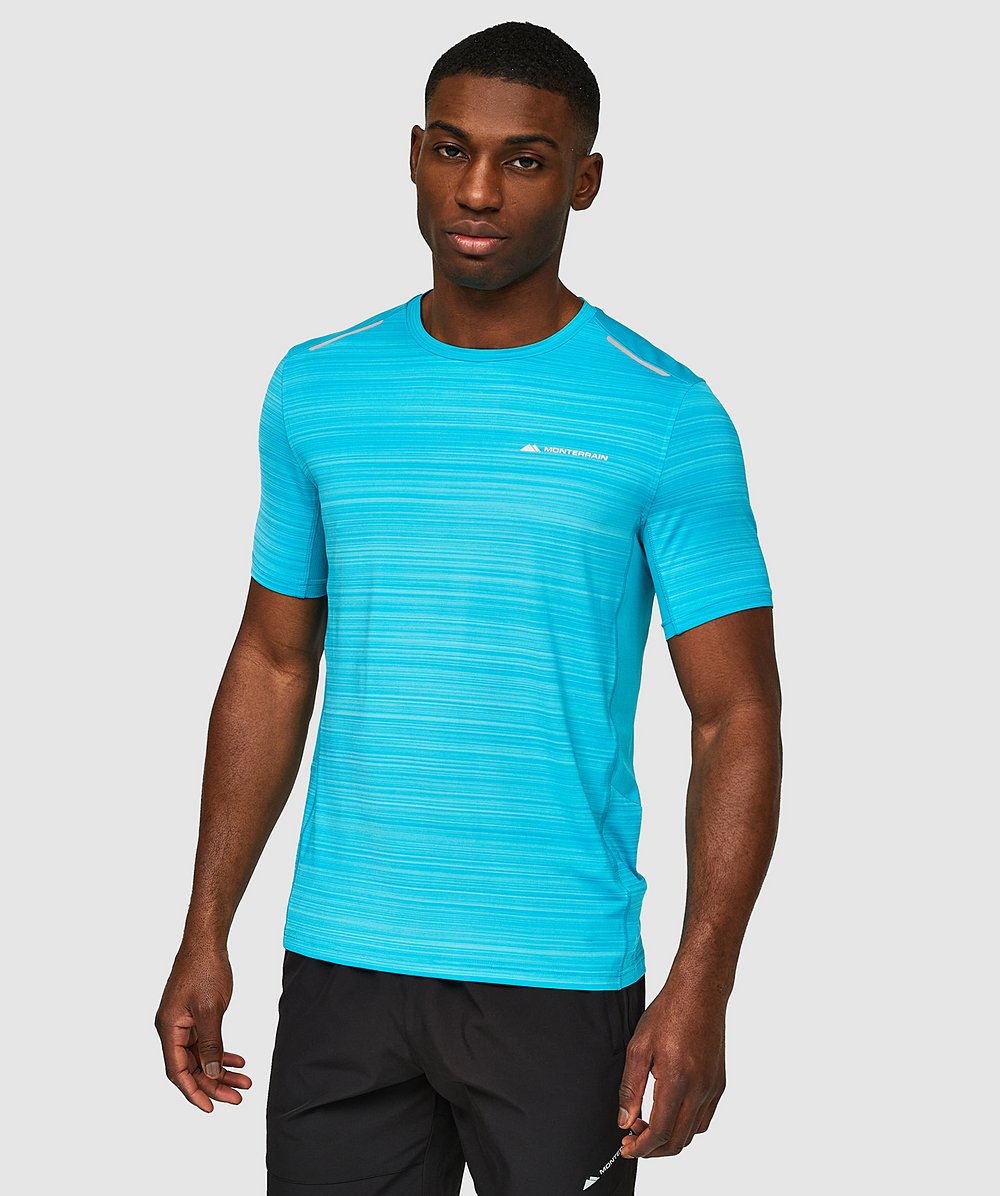 MONTERRAIN LYDER 2.0 SPACE DYE T-SHIRT - CAPRI BREEZE