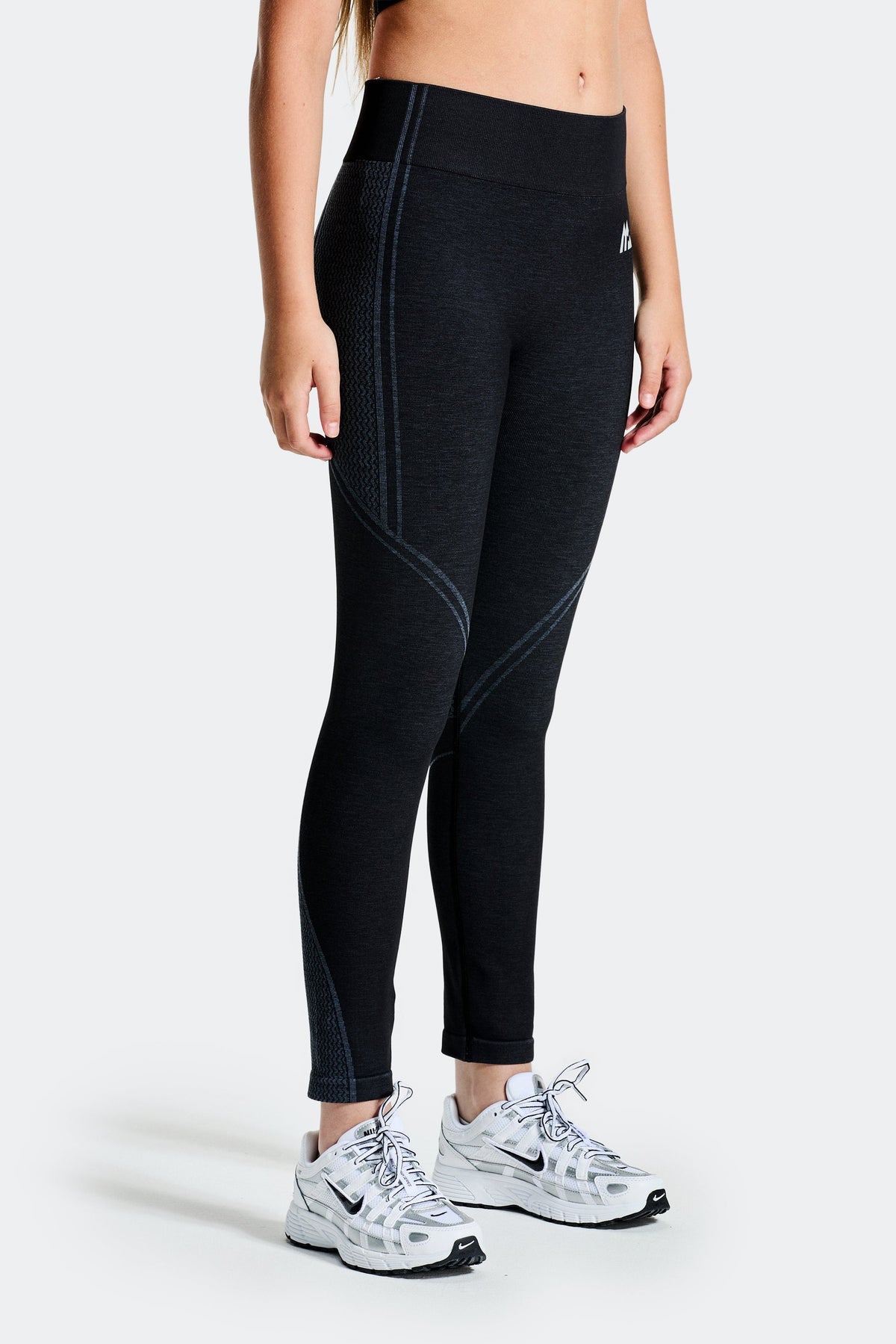 Montirex Girls' Harmony Legging - Black Cadet Grey