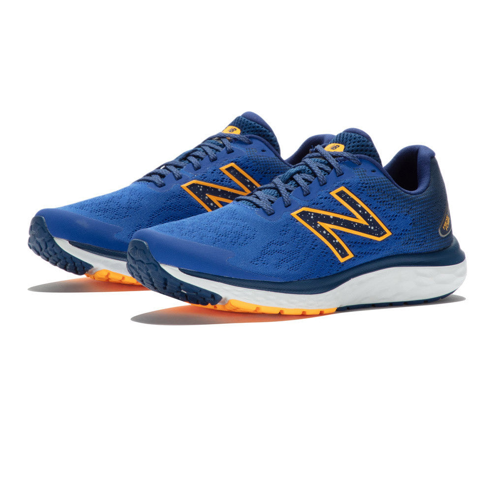 New Balance Fresh Foam 680v7 Men's Running Shoes - Marine Blue/Night Sky/Hot Marigold