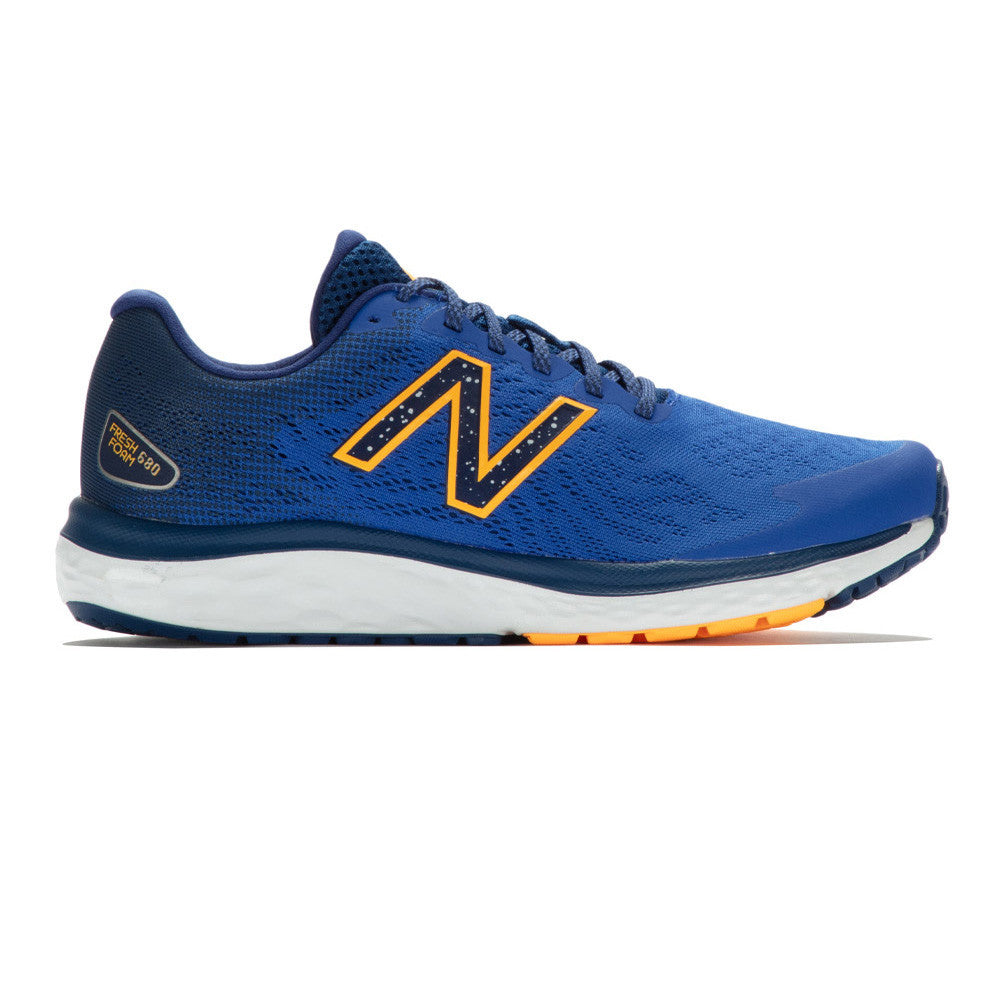 New Balance Fresh Foam 680v7 Men's Running Shoes - Marine Blue/Night Sky/Hot Marigold