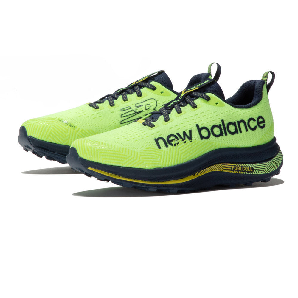 New Balance FuelCell SuperComp Men's Trail Running Shoes - Bleached Lime Glo/Navy/Tea Tree
