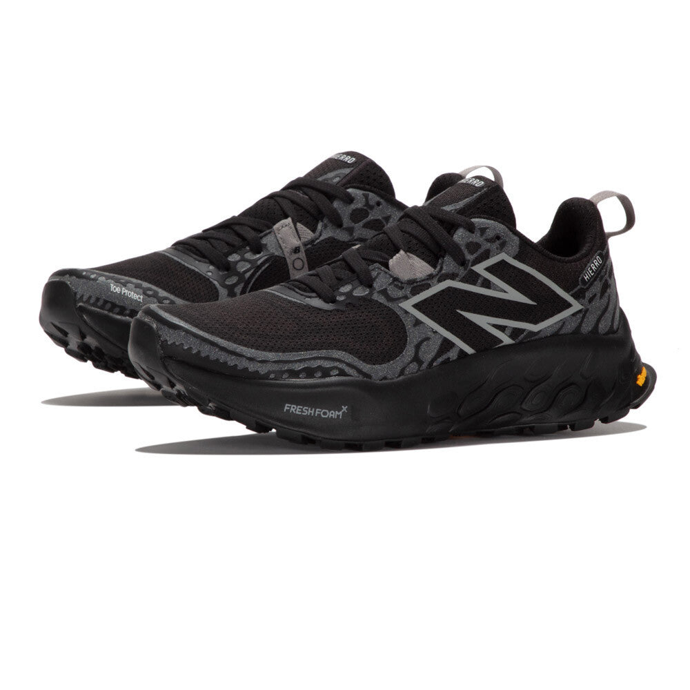 New Balance Fresh Foam X Hierro V8 Men's Trail Running Shoes - Black/Shadow Grey