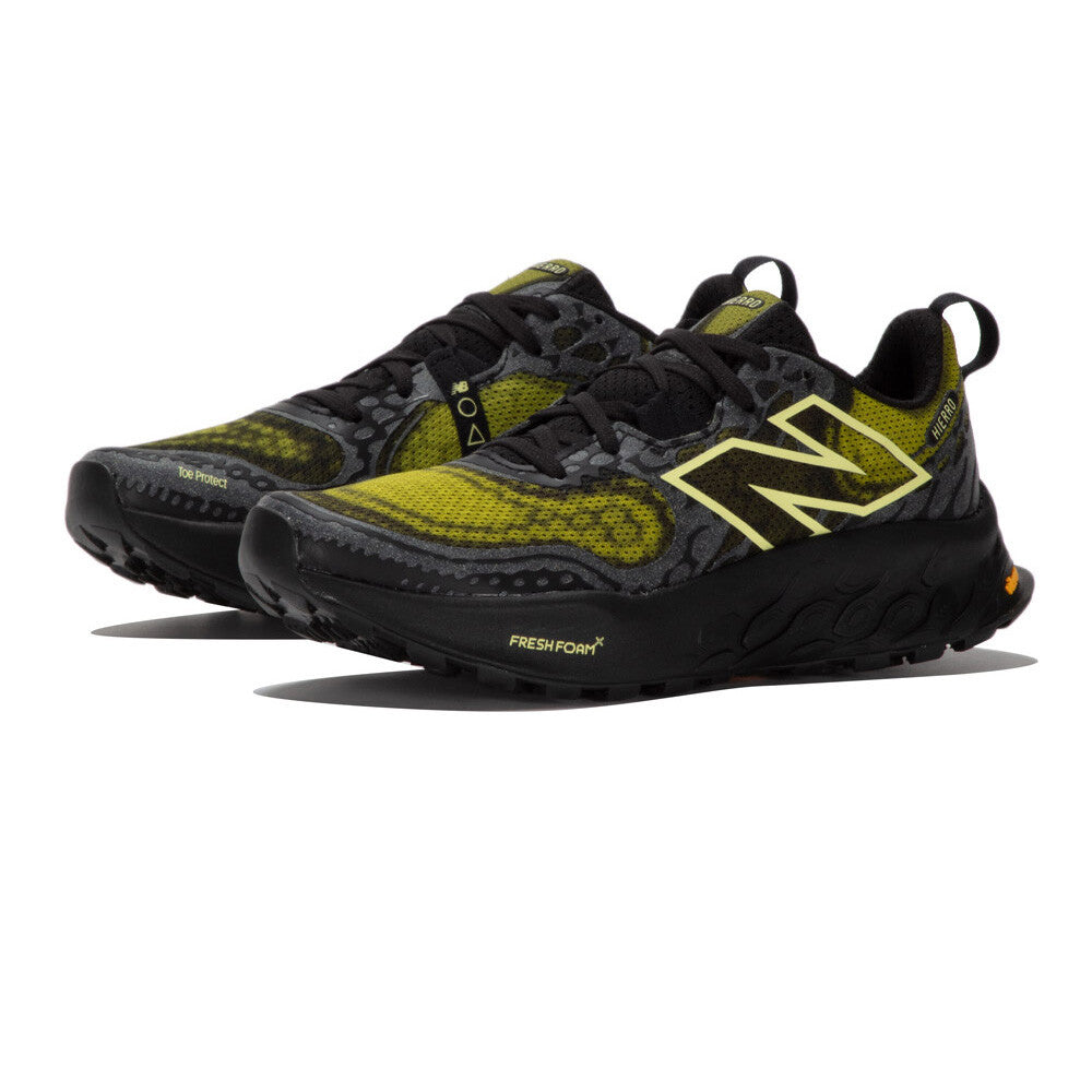 New Balance Fresh Foam X Hierro V8 Men's Trail Running Shoes - Black/Tea Tree/Limelight