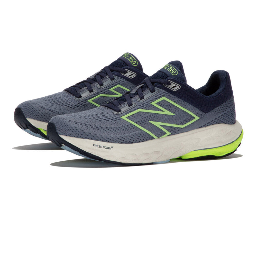 New Balance Fresh Foam X 860v14 Men's Running Shoes - Arctic Grey/Bleached Lime Glo/Navy