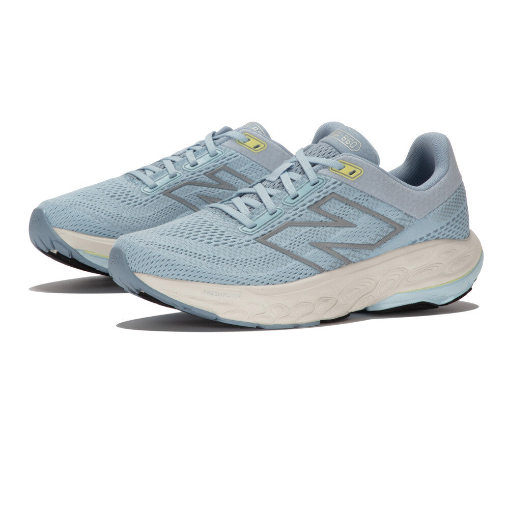 New Balance Fresh Foam X 860v14 Women's Running Shoes - Light Chrome Blue/Limelight/Bleached Lime Glo