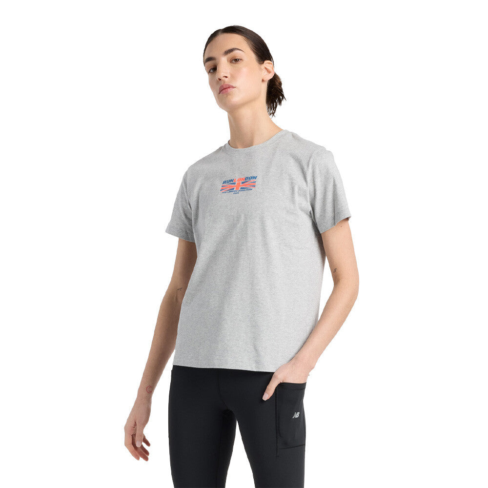 New Balance London Edition Union Jack Graphic Women's T-Shirt - Grey