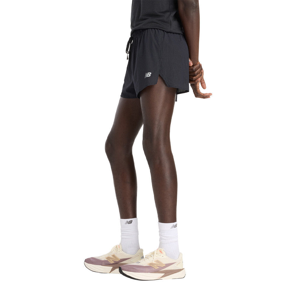 New Balance RC Seamless Ultra Light 3 Inch Men's Running Split Shorts - Black