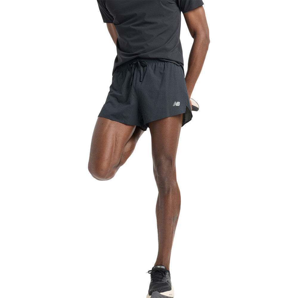 New Balance RC Seamless Ultra Light 3 Inch Men's Running Split Shorts - Black