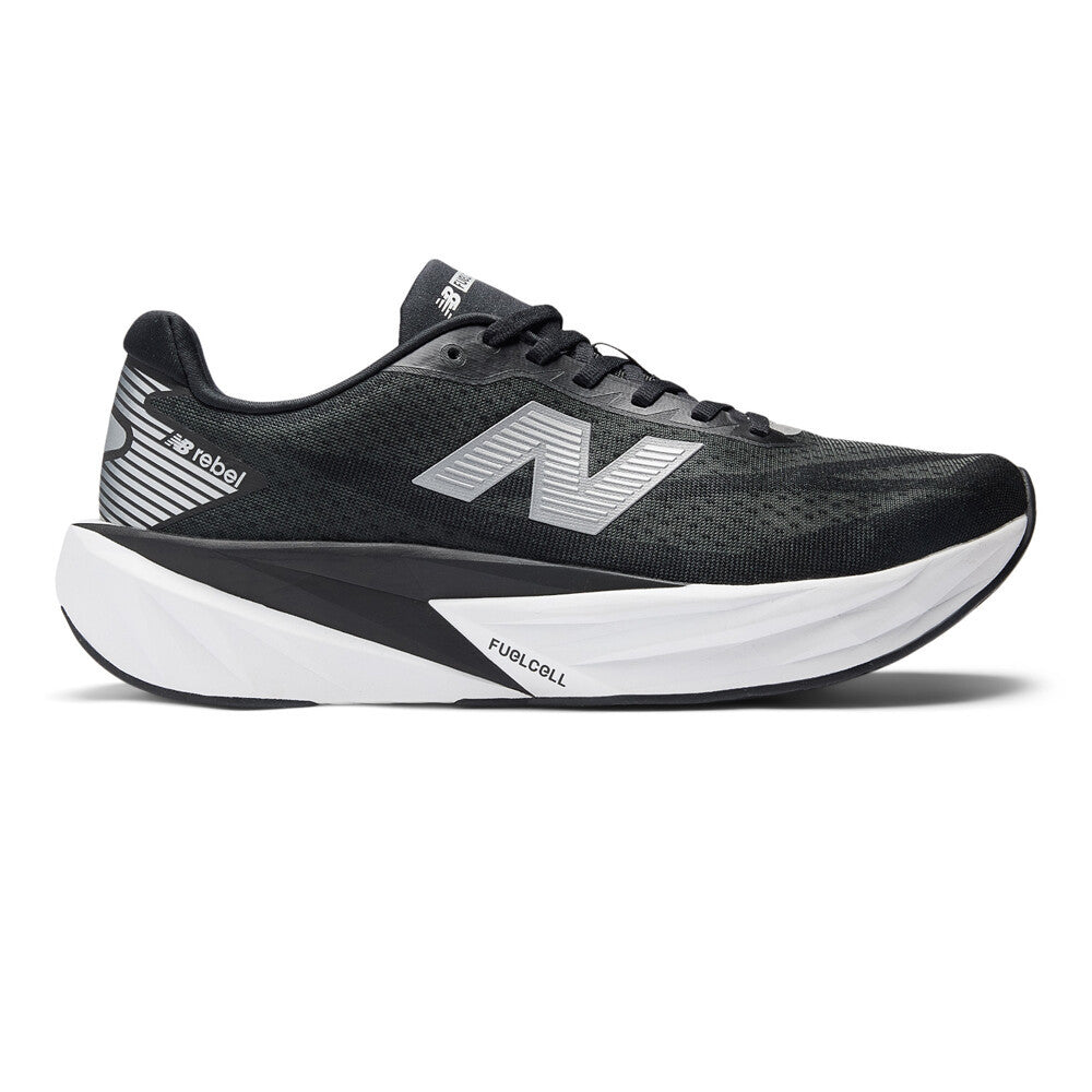 New Balance FuelCell Rebel v5 Men's Running Shoes - Black/Silver Metallic/White