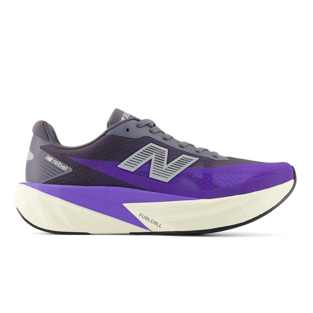 New Balance FuelCell Rebel v5 Men's Running Shoes - Electric Indigo/Truffle Salt/Silver Metallic