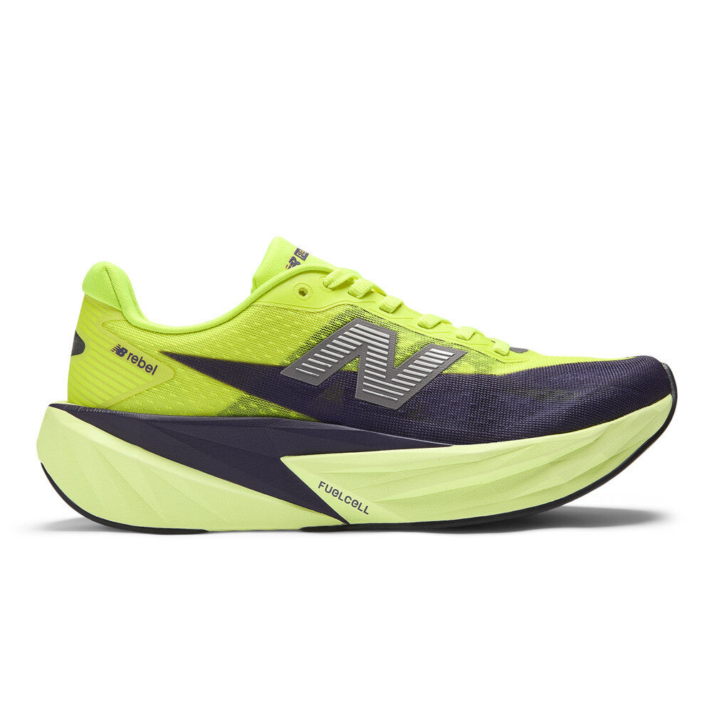 New Balance FuelCell Rebel v5 Women's Running Shoes - Alkaline Green/Boysenberryand Dark Silver Metallic
