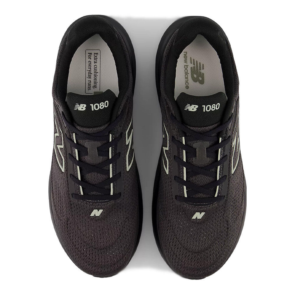 New Balance 1080v15 Men's Running Shoes (4E Width) - Black/Faded Black/Olivine