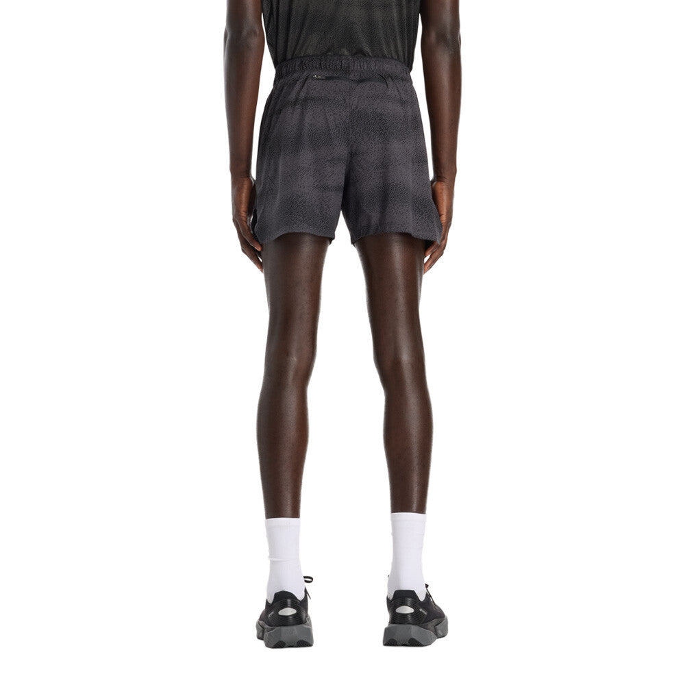 New Balance RC Printed 5 Inch Men's Shorts - Black/Castlerock