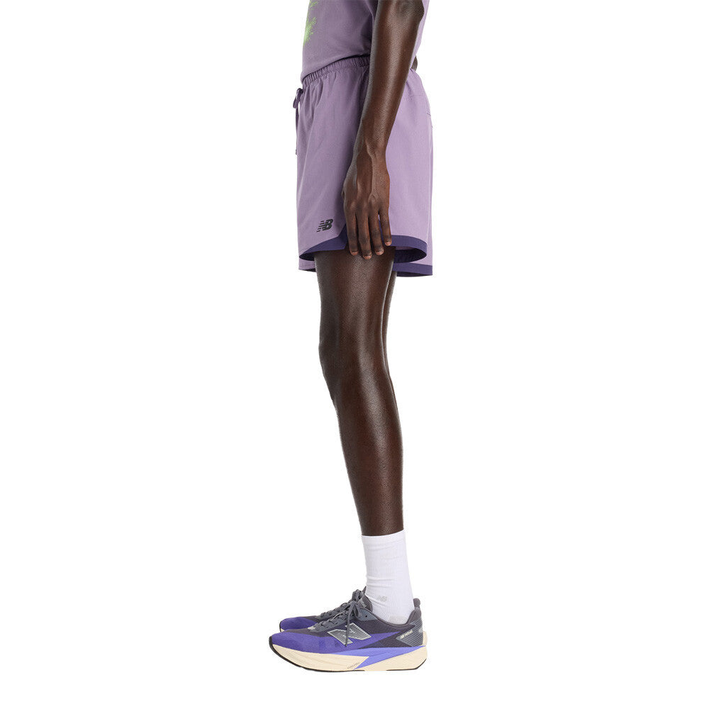 New Balance RC Essential 5 Inch Men's Running Shorts - Candied Violet/Slate Grey
