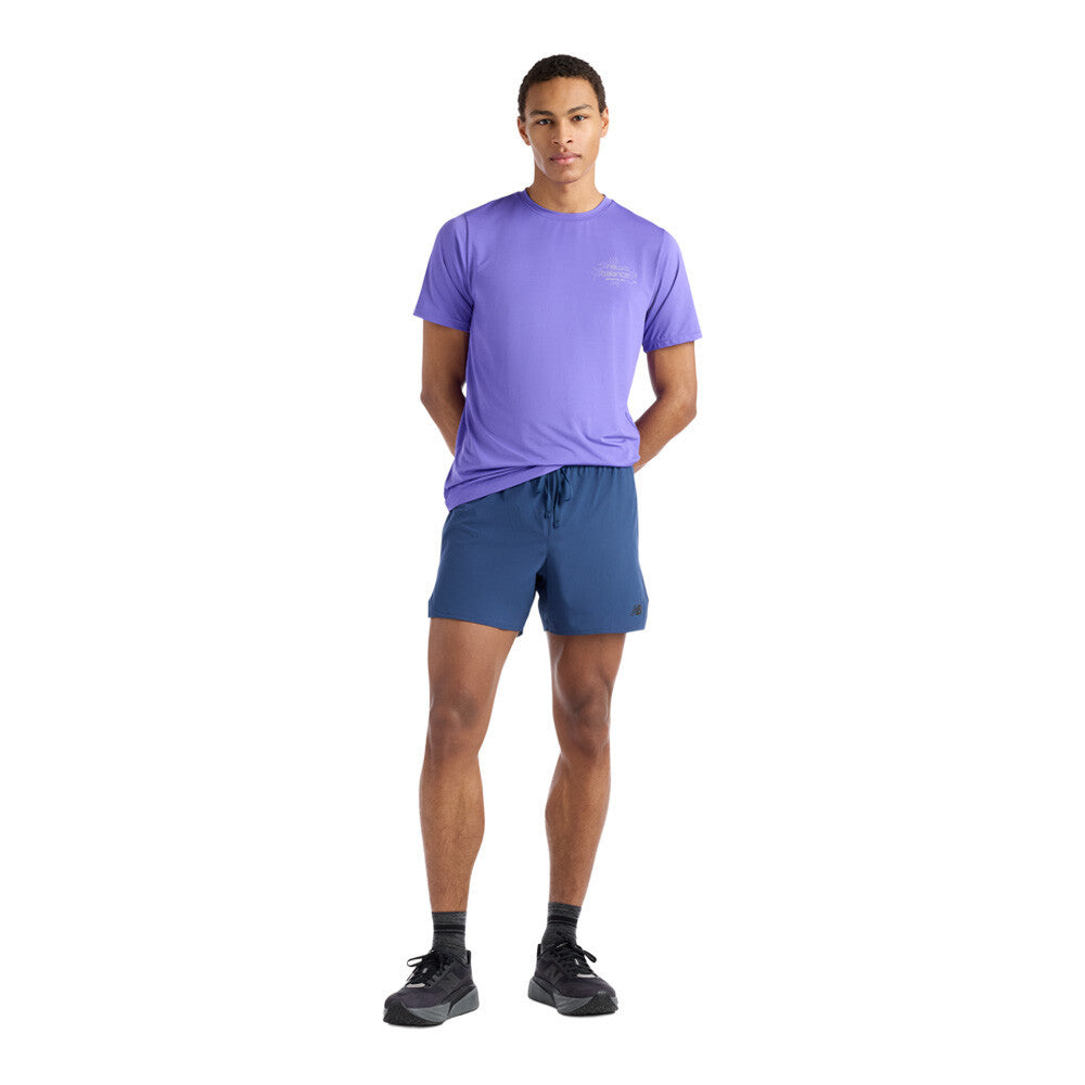 New Balance RC Essential 5 Inch Men's Running Shorts - Navy