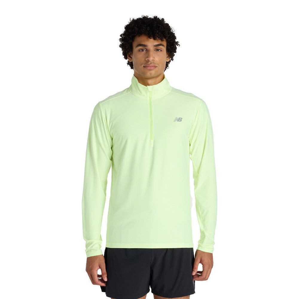 New Balance Space Dye 1/4 Zip Men's Running Top - Yellow