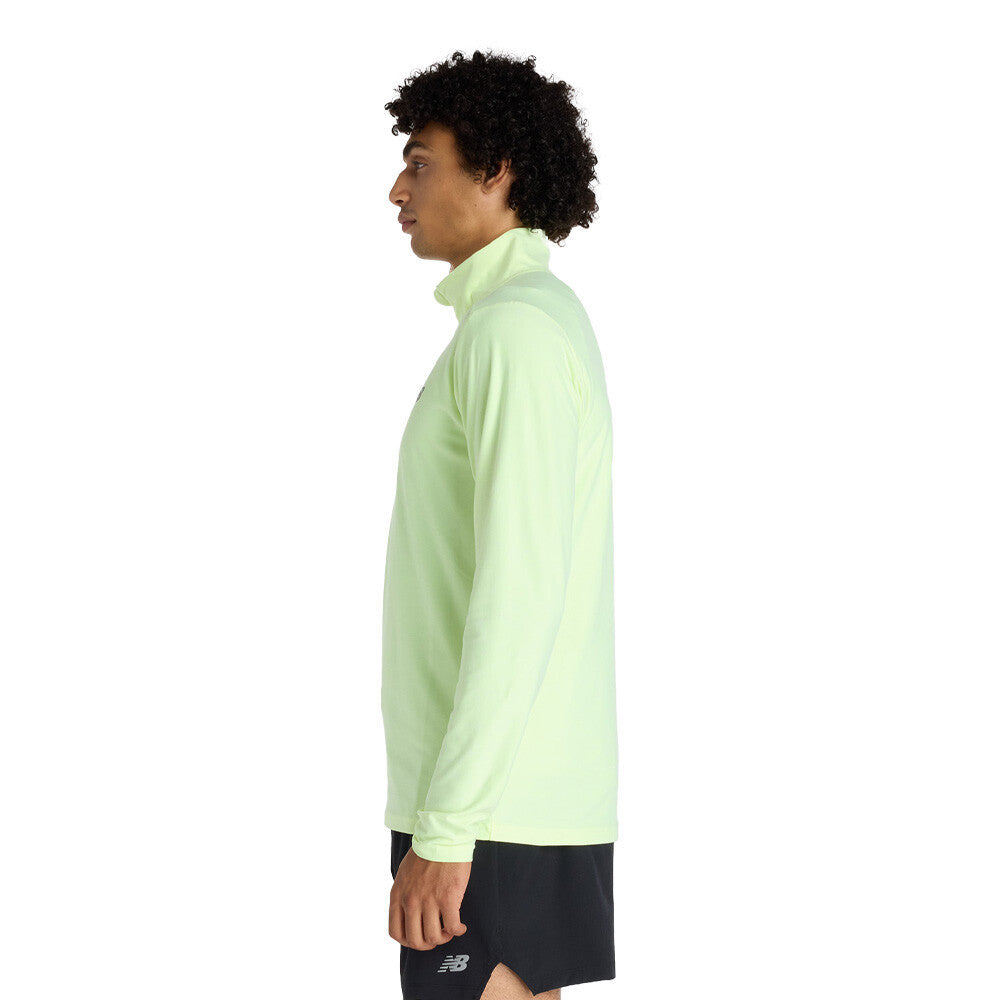 New Balance Space Dye 1/4 Zip Men's Running Top - Yellow