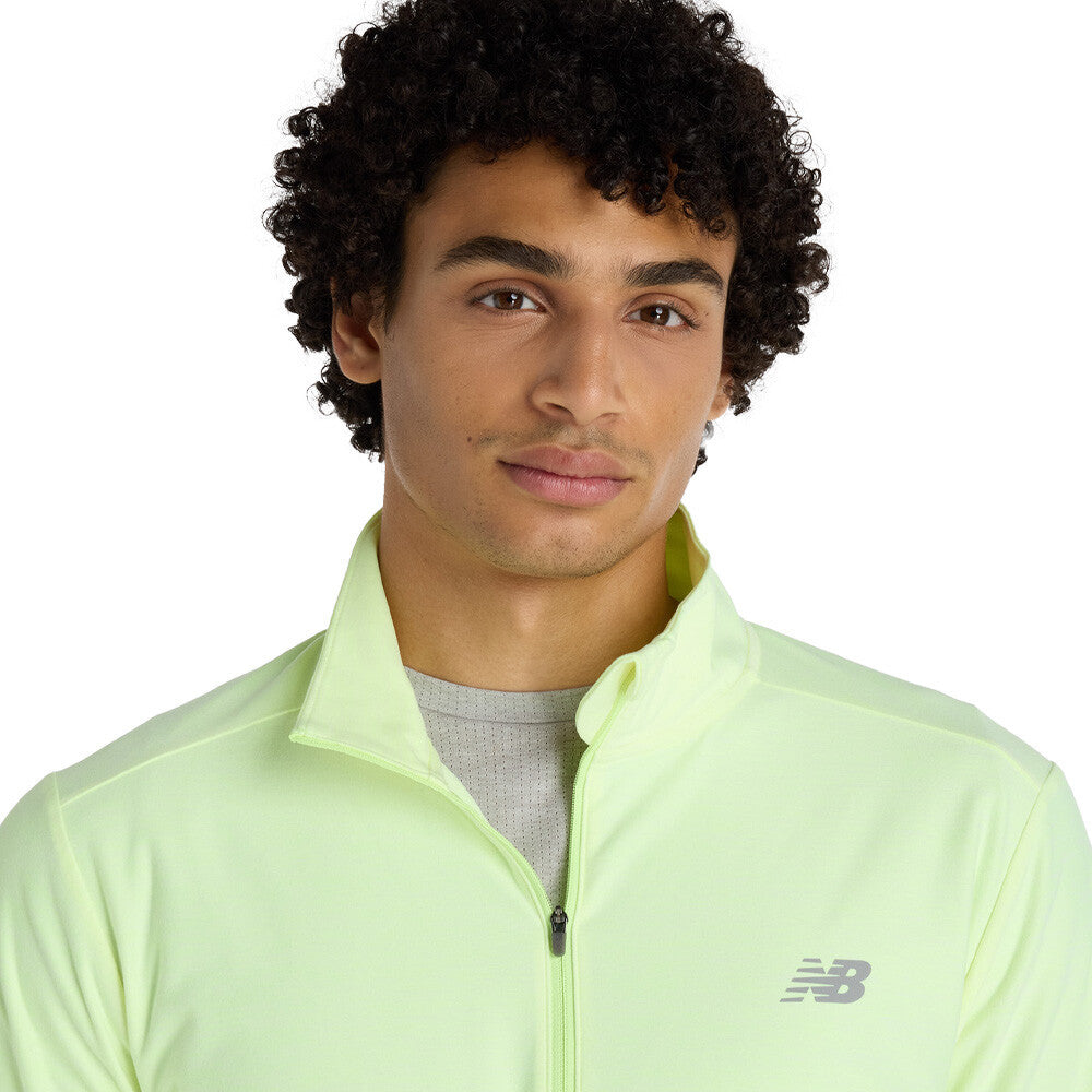 New Balance Space Dye 1/4 Zip Men's Running Top - Yellow